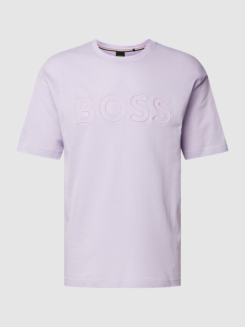 T-Shirt mit Rundhalsausschnitt in flieder