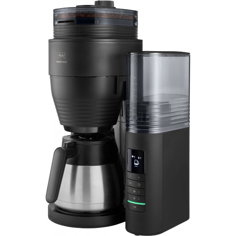 Melitta Kaffeemaschine mit Mahlwerk AromaFresh Therm Pro - Filterkaffeemaschine - schwarz