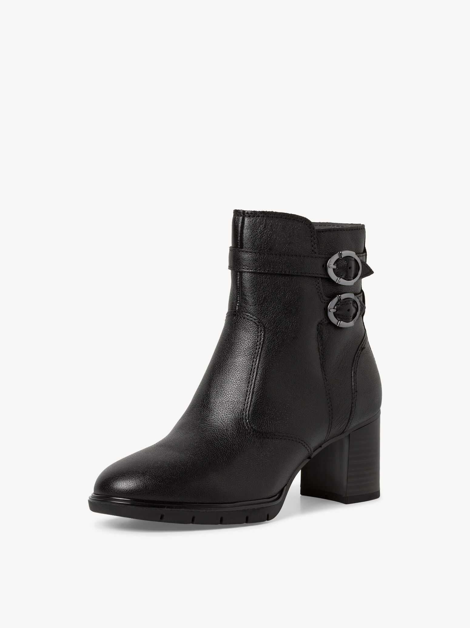 Bottine en cuir - noir