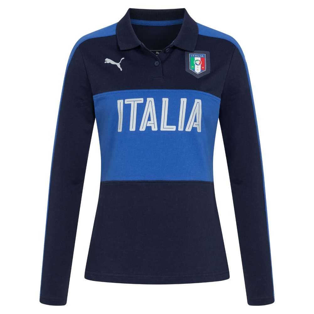 Italien FIGC PUMA Damen Langarm Polo-Shirt 750534-05
