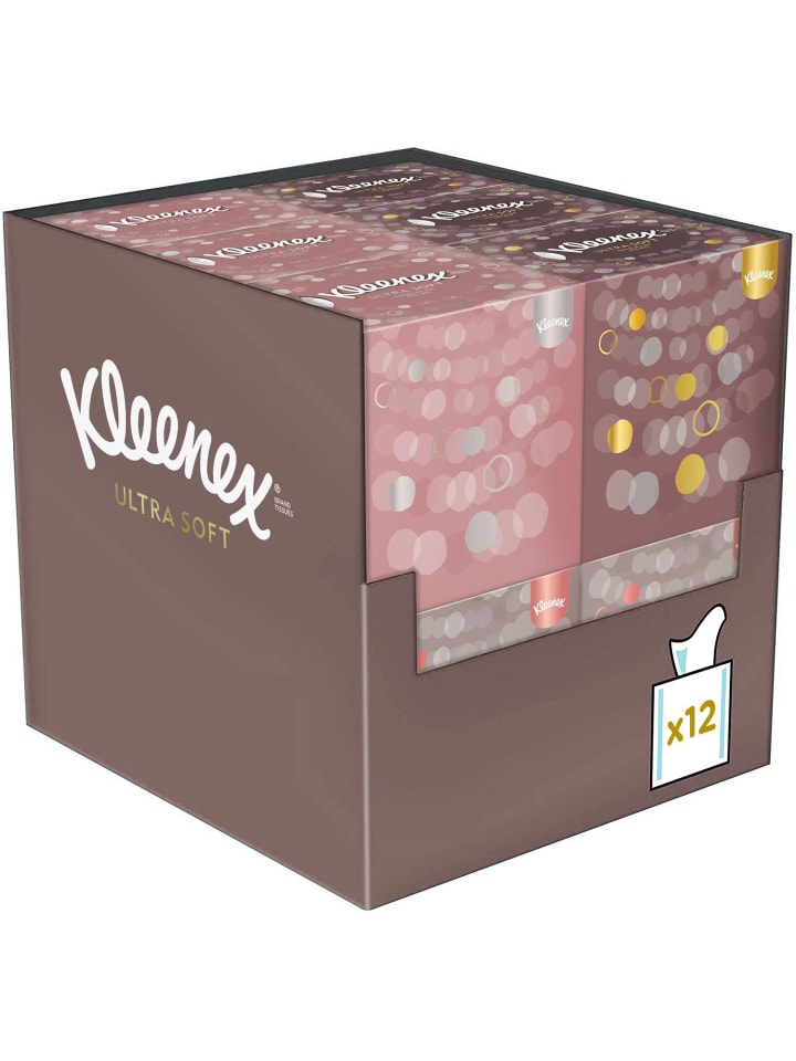 Kleenex Ultra Soft Kosmetiktücher-Box Taschentücher extra weich 12 x 48 Tücher günstig kaufen onesize