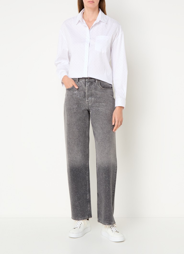 Liu Jo High waist straight leg jeans with glitter