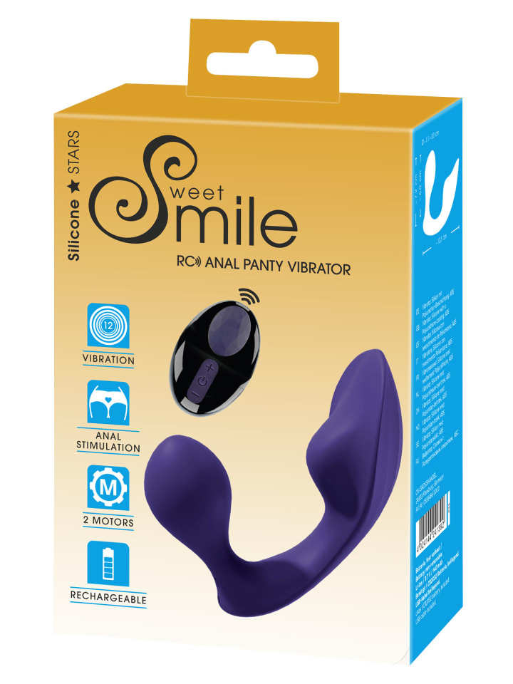 Sweet Smile Slip-Analvibrator RC Anal Panty Vibrator in lila günstig kaufen 72 mm