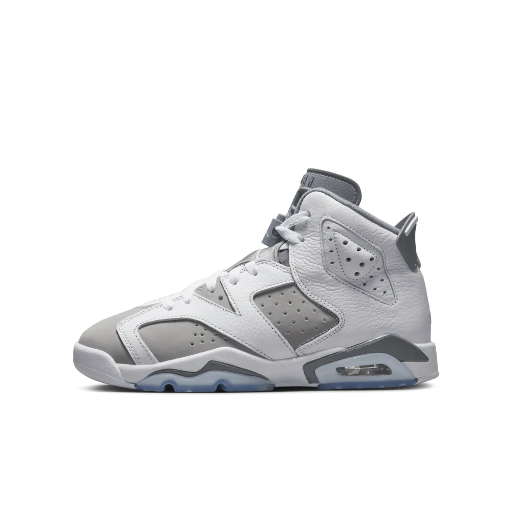NIKE JORDAN 6 GS Cool Grey Retro 384665-100 / weiss