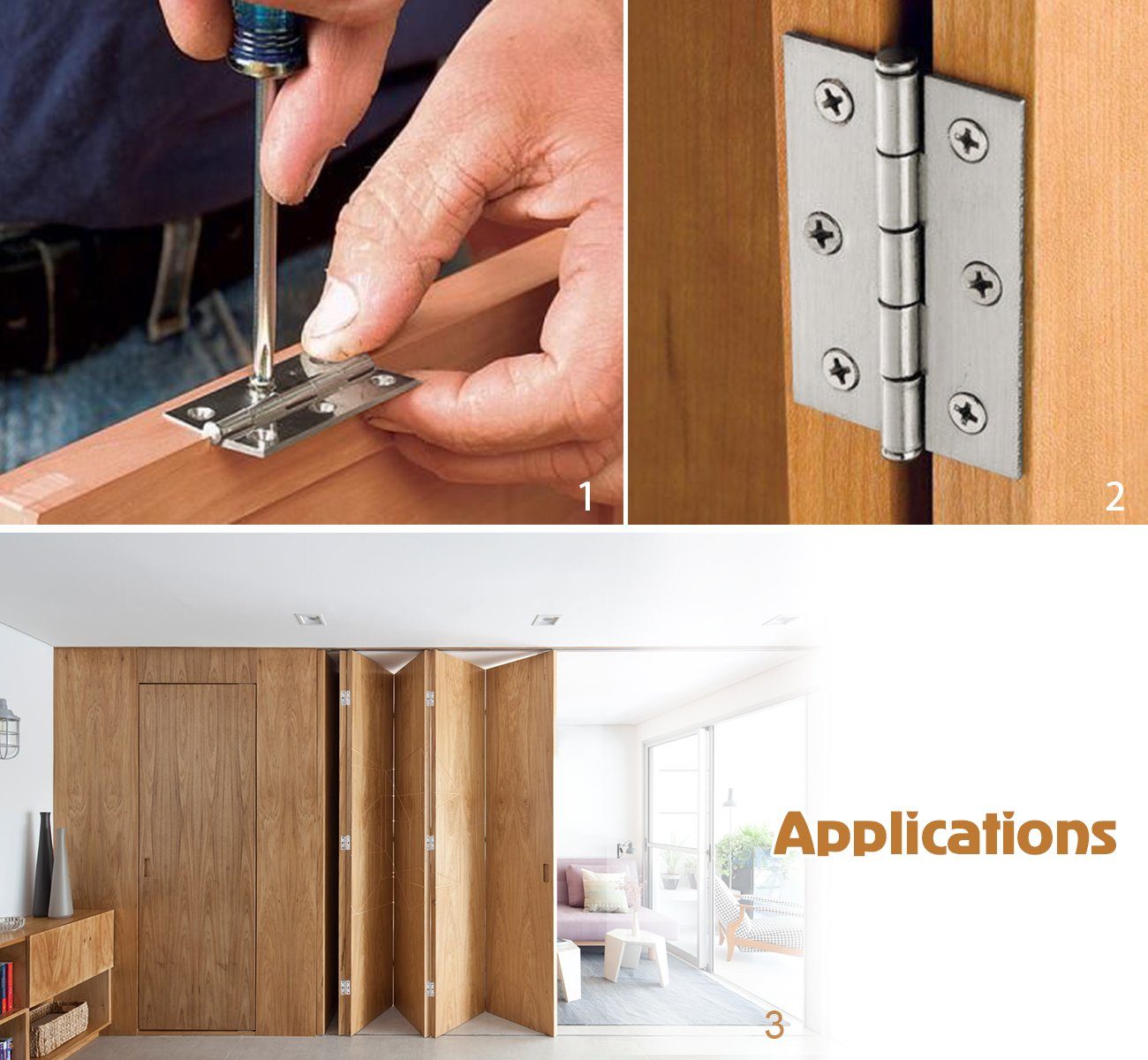 Homewit Möbelbeschlag Edelstahl Scharniere für Schranktüren Fenster Schranktür Türband (Set, 20 St., Türbeschlag), mit 120 Stück Edelstahlschrauben