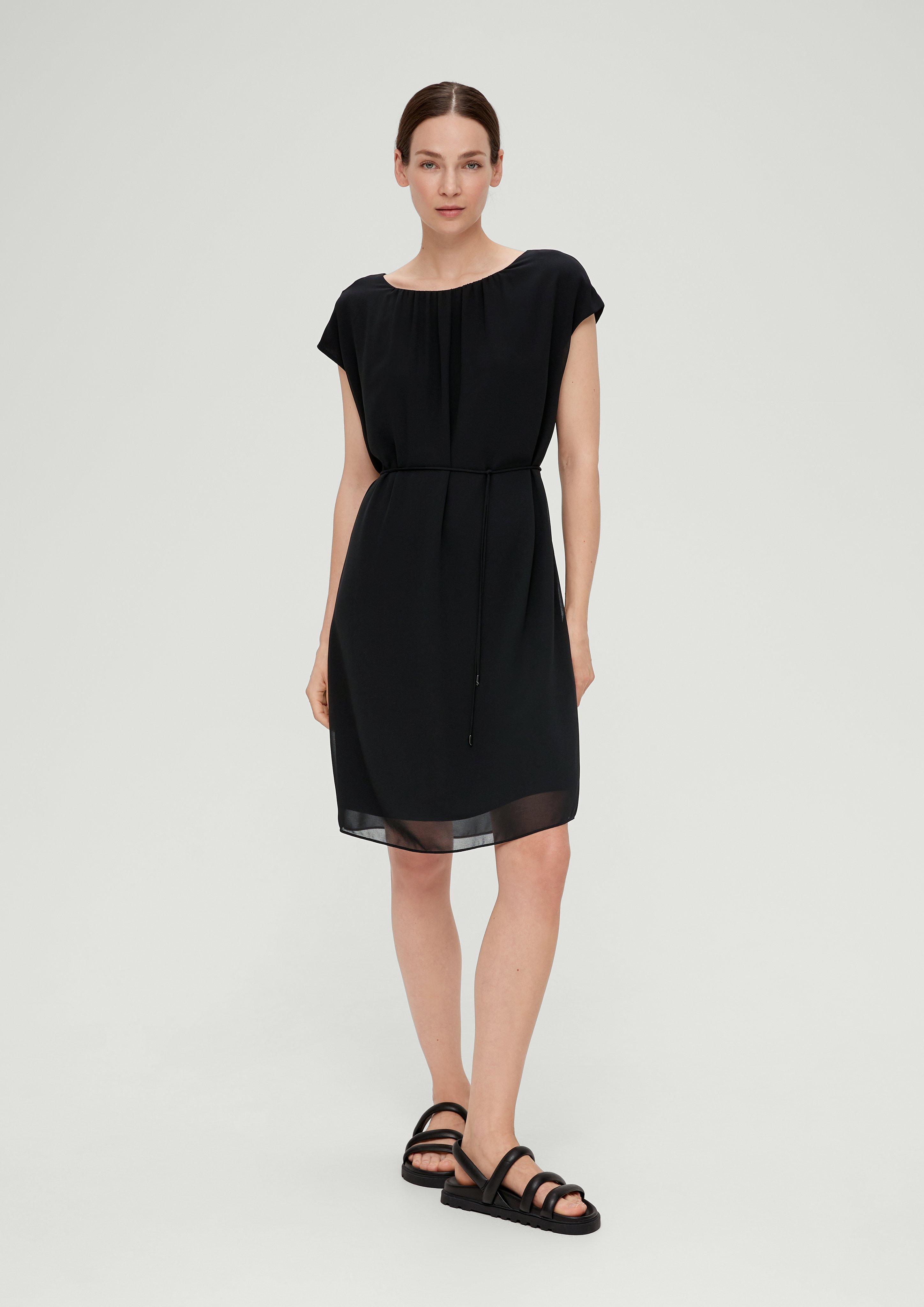 Chiffonkleid mit Raffung  2134525-9999