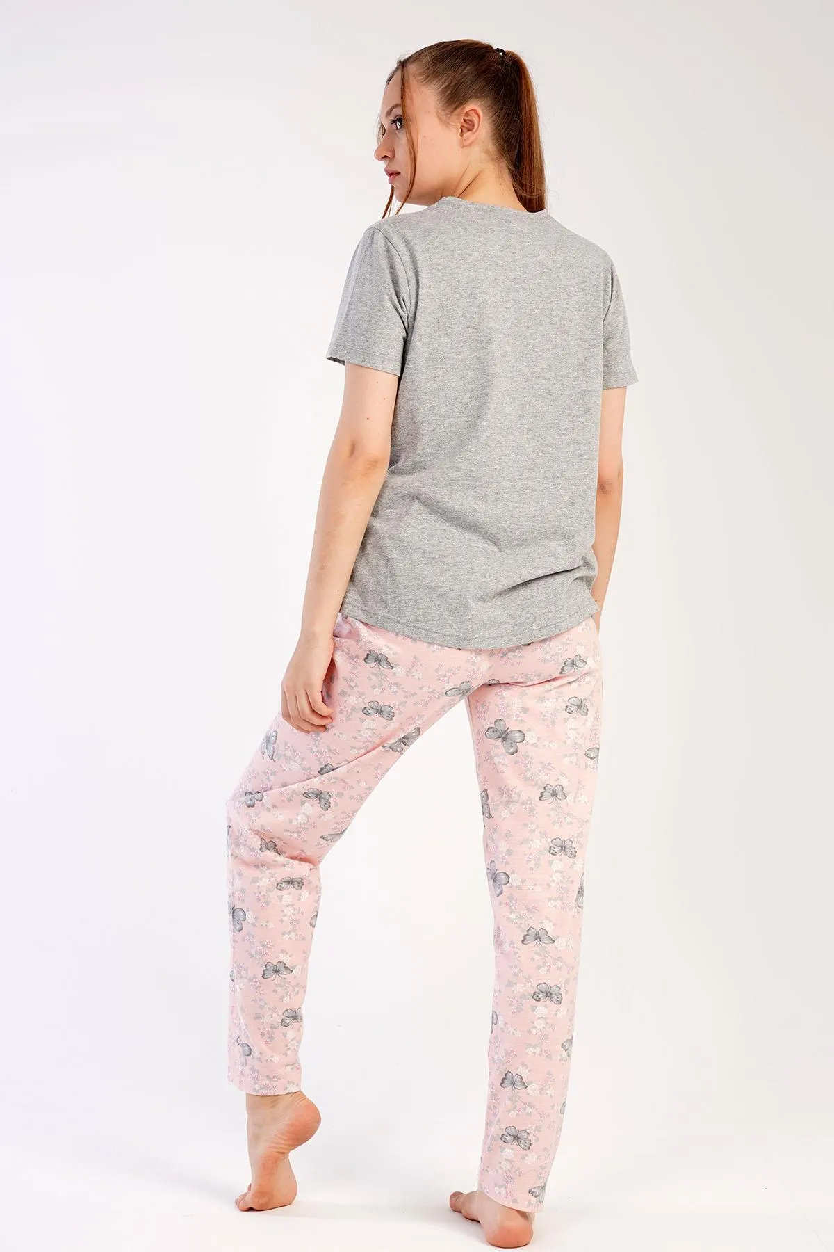 C&City  Kurzarm-Pyjama-Set Grau-441014