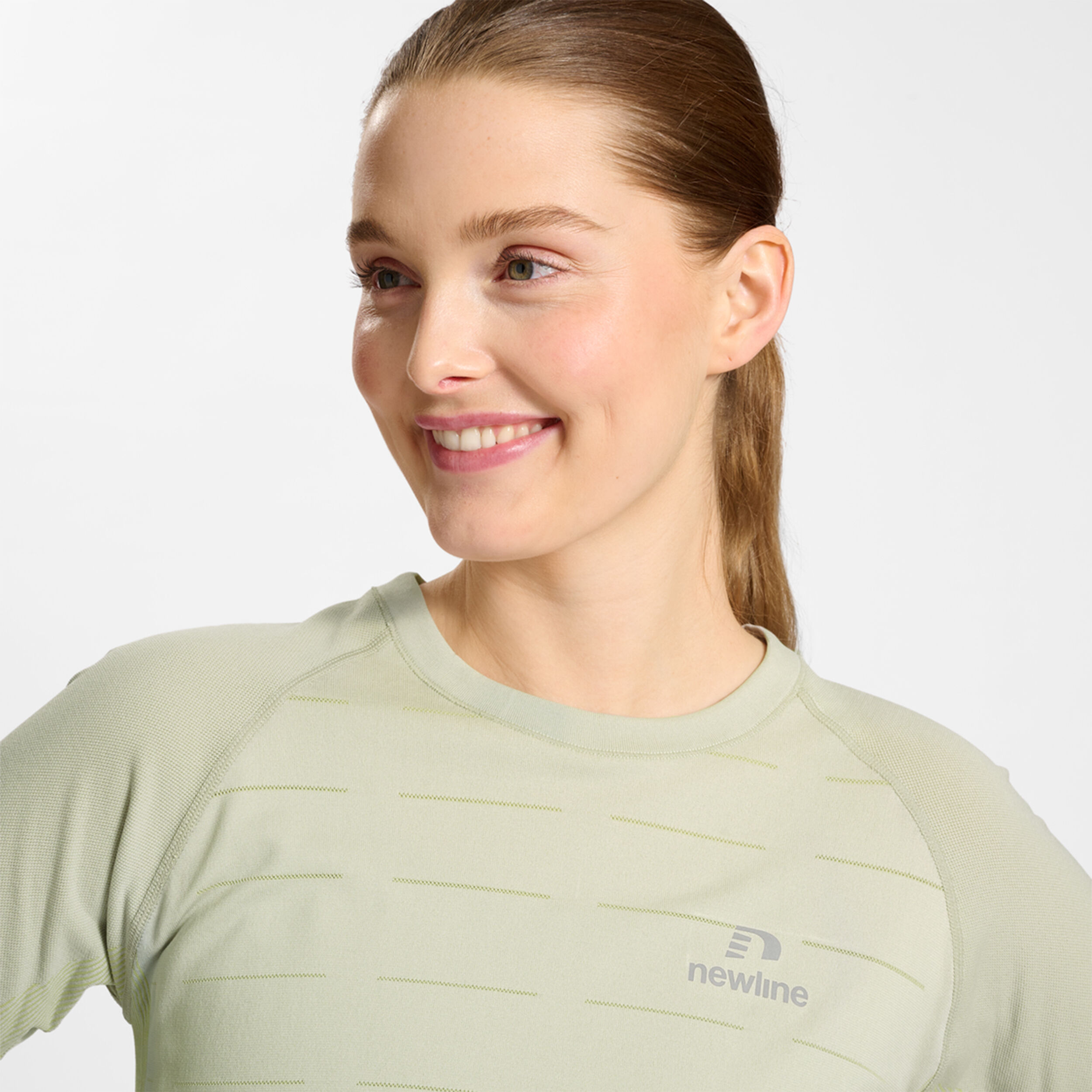 Riverside Seamless T-Shirt Laufshirt Damen - Grau