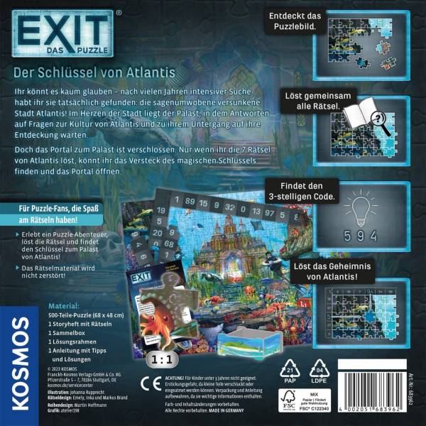 EXIT - Puzzle: Der Schlüssel von Atlantis