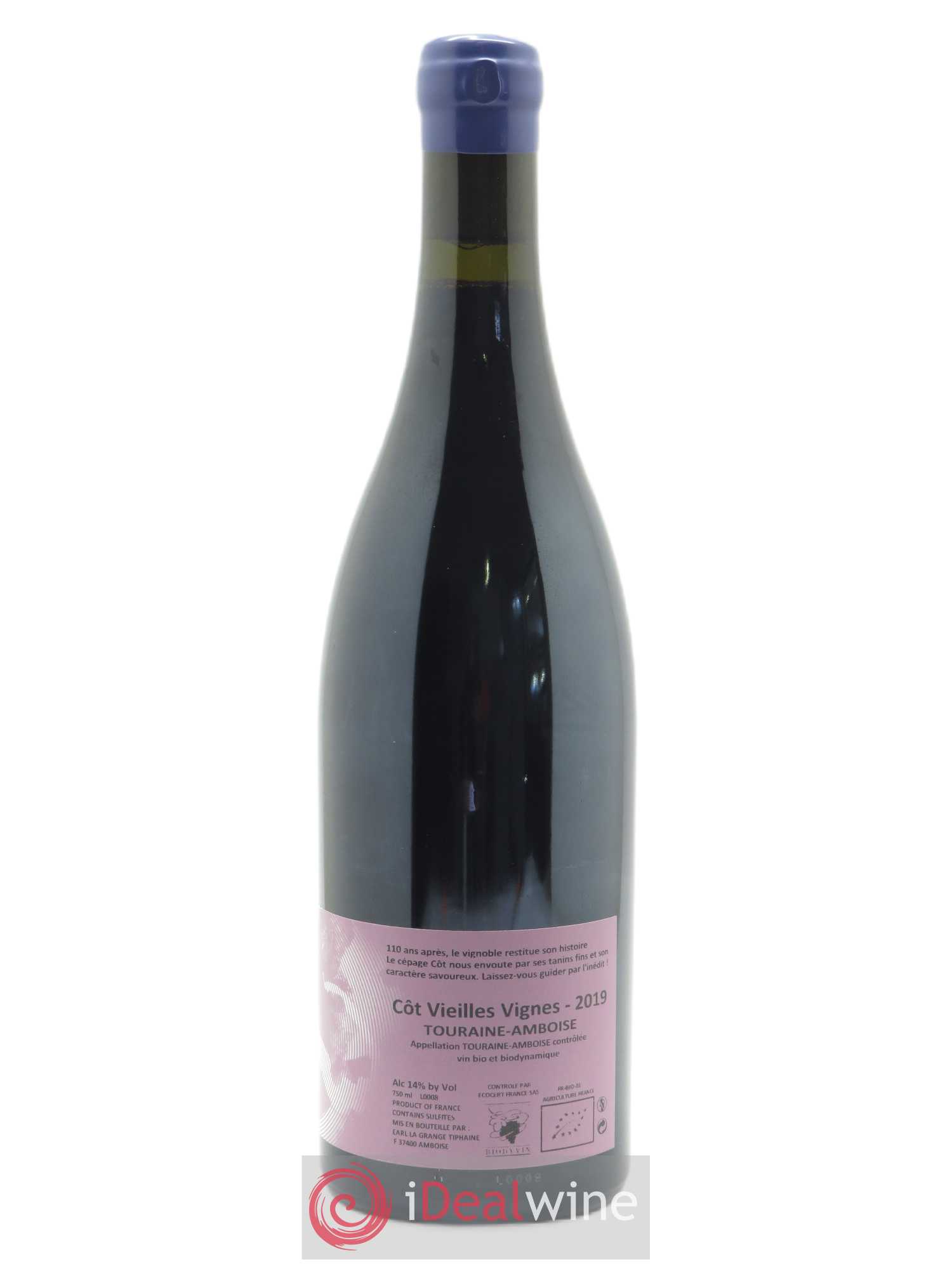 Touraine-Amboise Côt Vieilles Vignes La Grange Tiphaine  2019 - Lot de 1 Bouteille