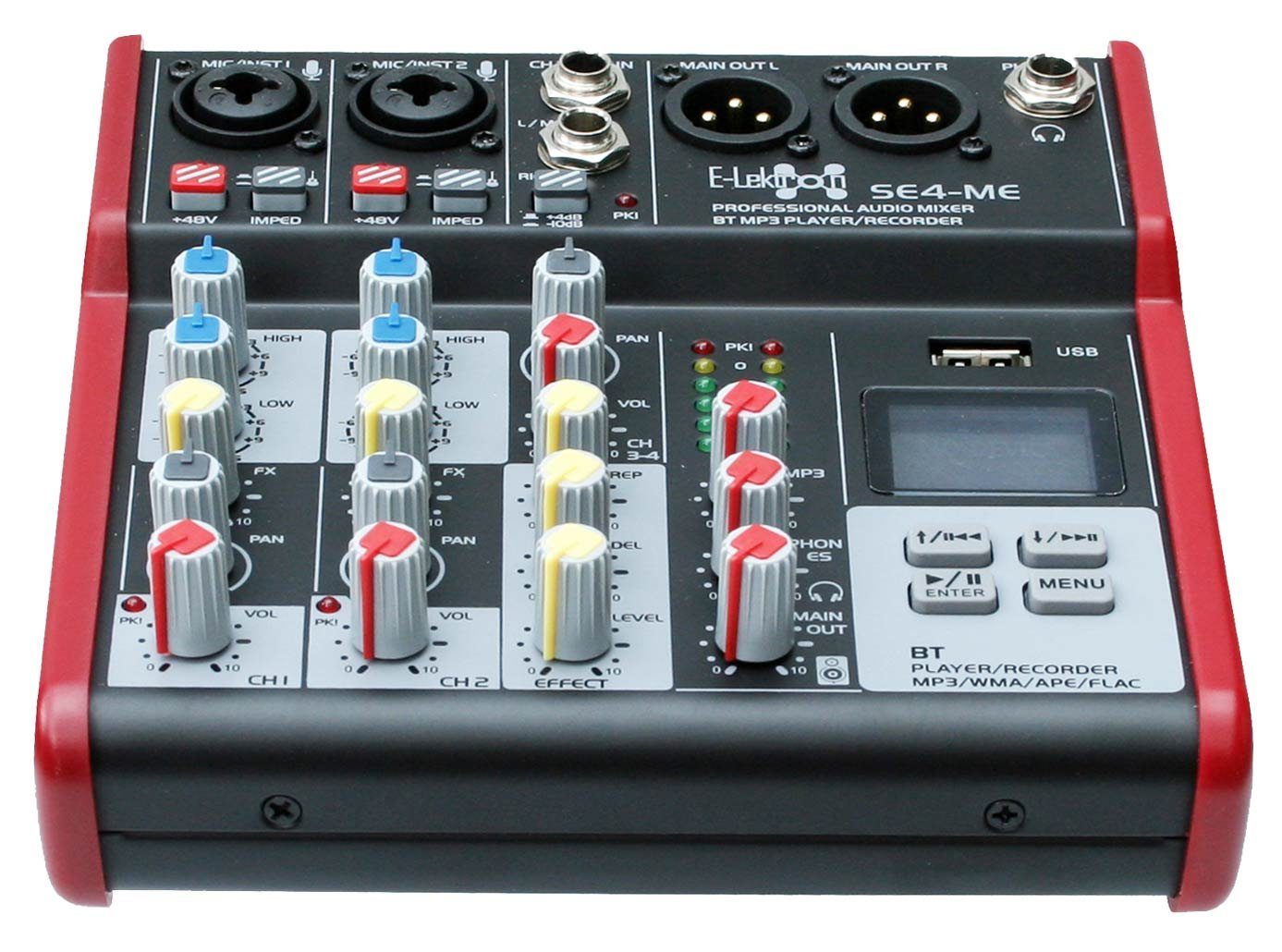 E-Lektron Mischpult SE- Live, (4-tlg), Mikrofon-/Instrument-Kanäle, Stereo-Kanal, LCD-Display