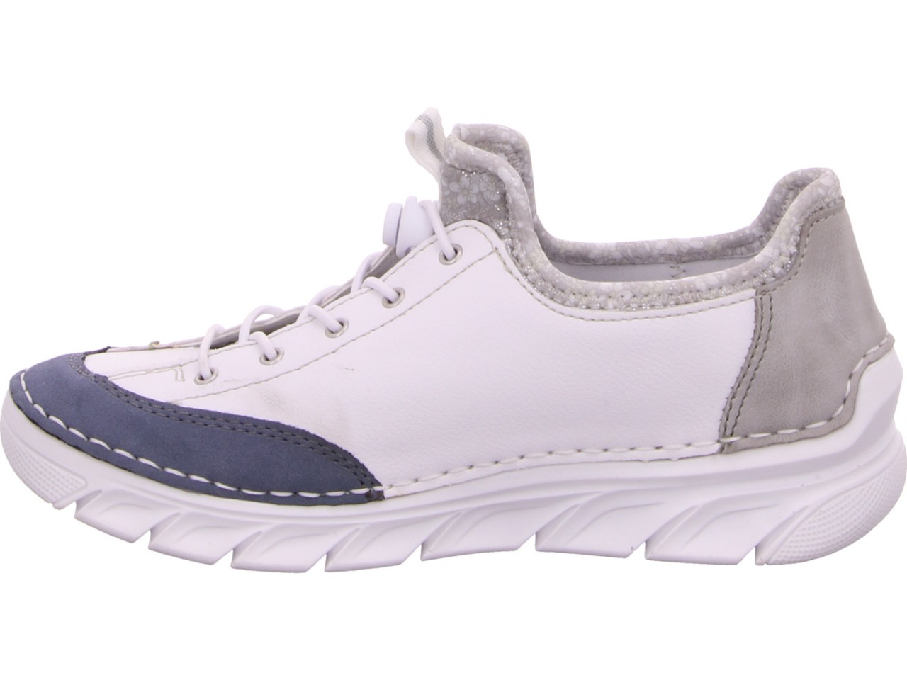 RIEKER Freizeit Schnürer weiss FSK Damen Halbschuhe
