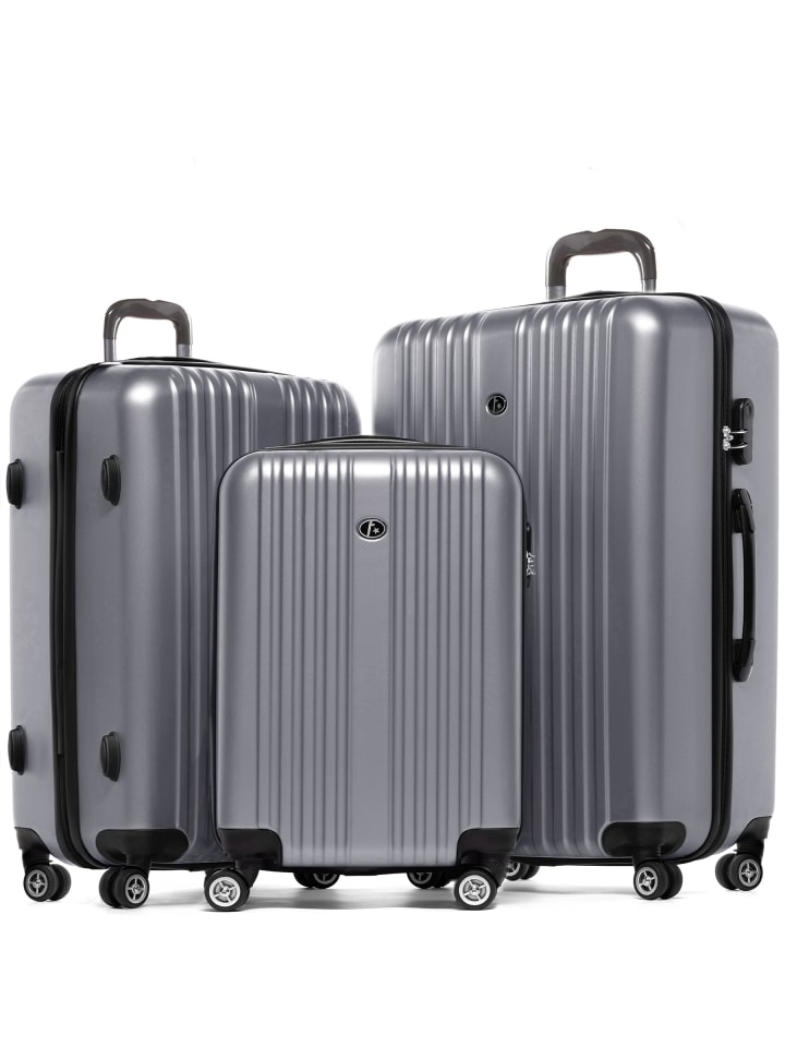FERGÉ Kofferset Hartschale 3-teilig Hartschale 3 teilig Koffer Set TOULOUSE in silber günstig kaufen onesize