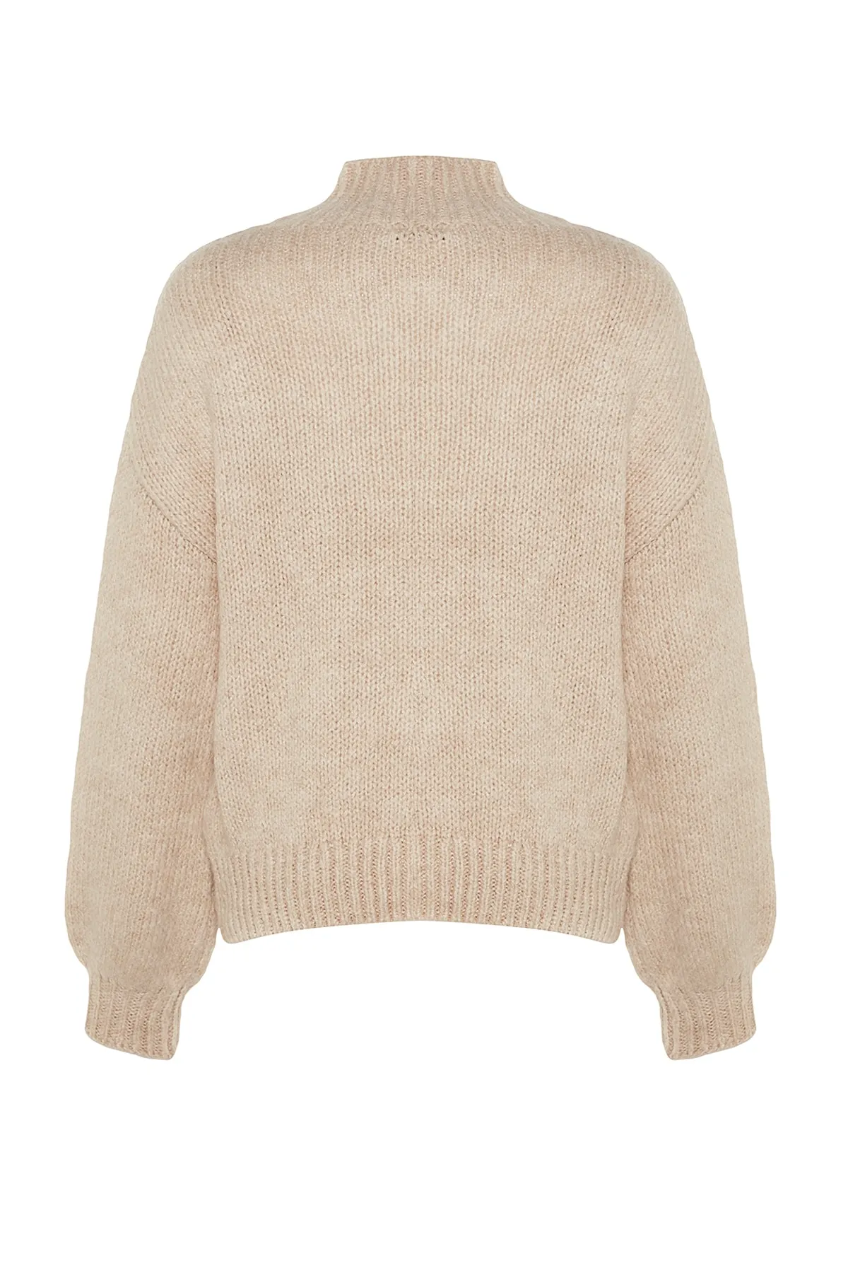 Trendyol Collection  Steinweicher, strukturierter, dicker Strickpullover mit Rundhalsausschnitt TWOAW24KZ00290