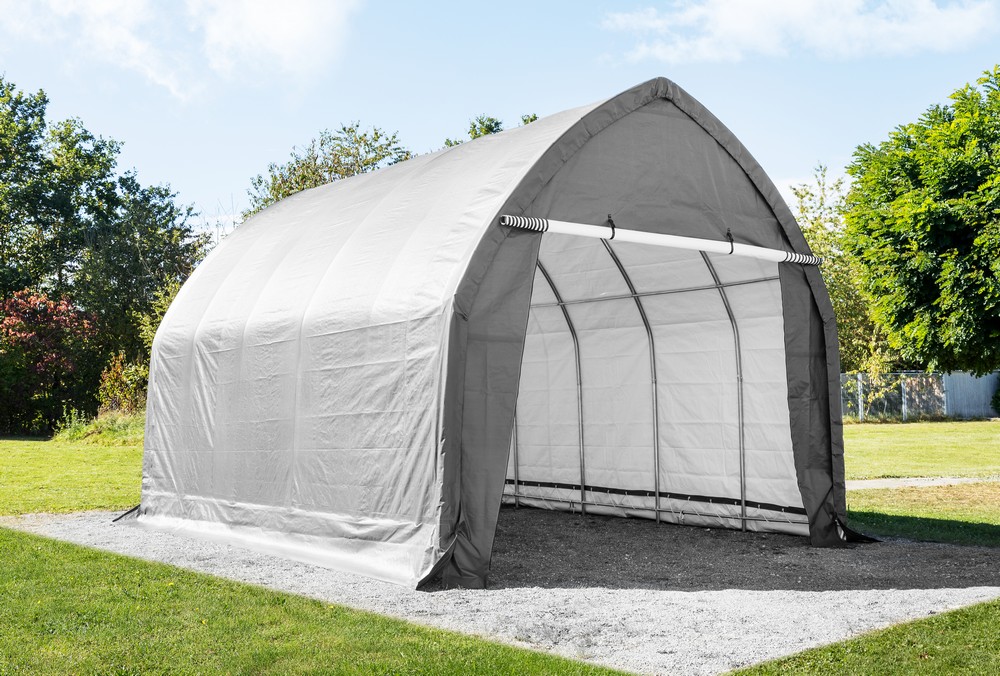 Green Yard Folien Gerätehaus/-Garage, ca. 390 x 610 x 370 cm - Grau