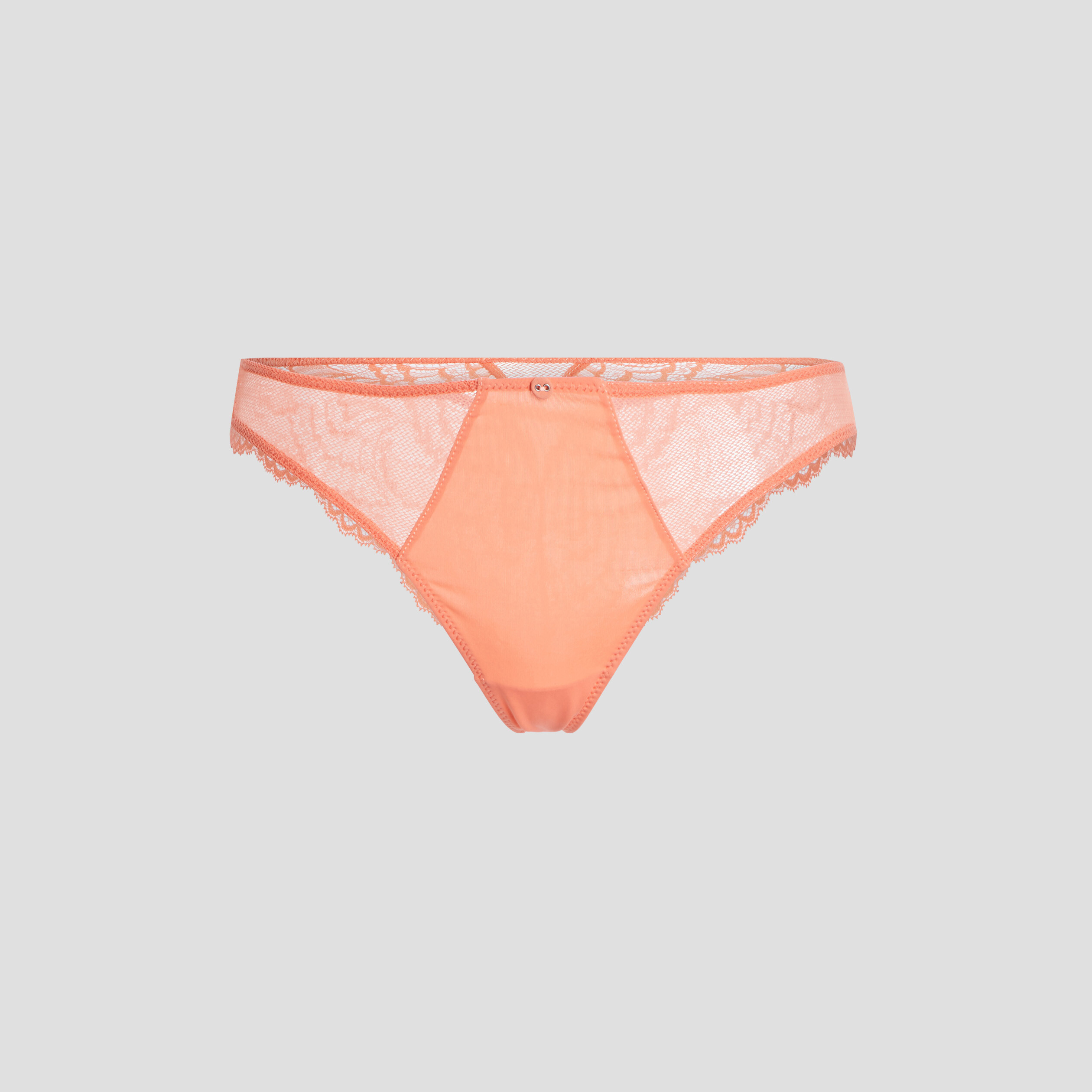 Tanga à dentelle orange corail femme | La Halle
