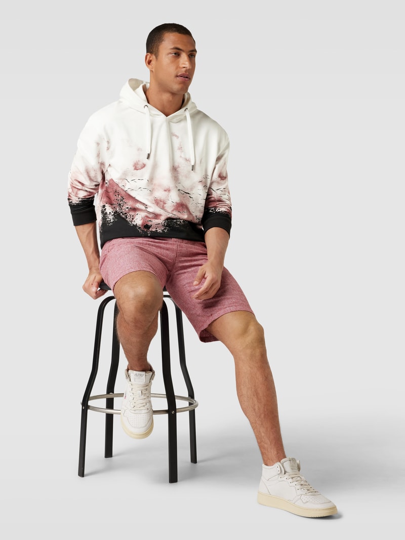 Hoodie mit Motiv-Print Modell 'Sorin' in rot