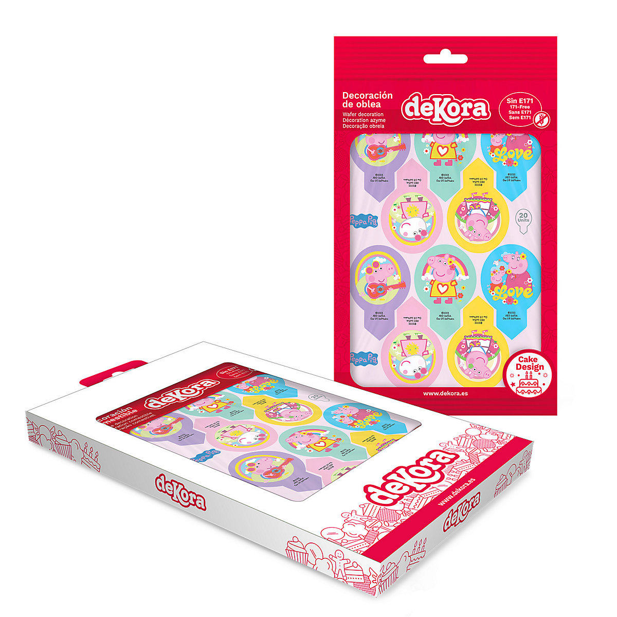 Essbare Einstecker Peppa Pig, 20 Stück