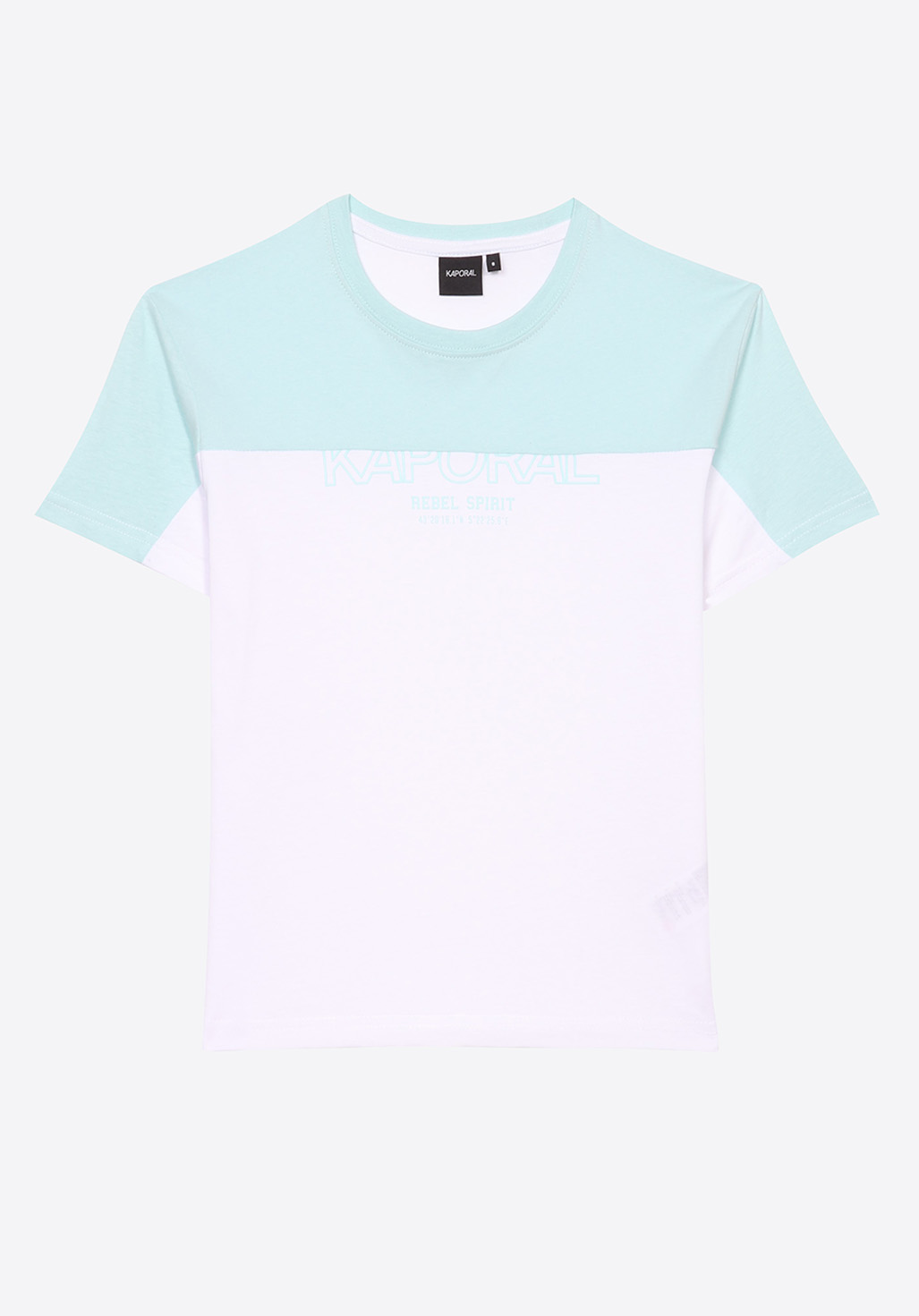 PARIE  T-shirt bleu et blanc 100% coton garçon