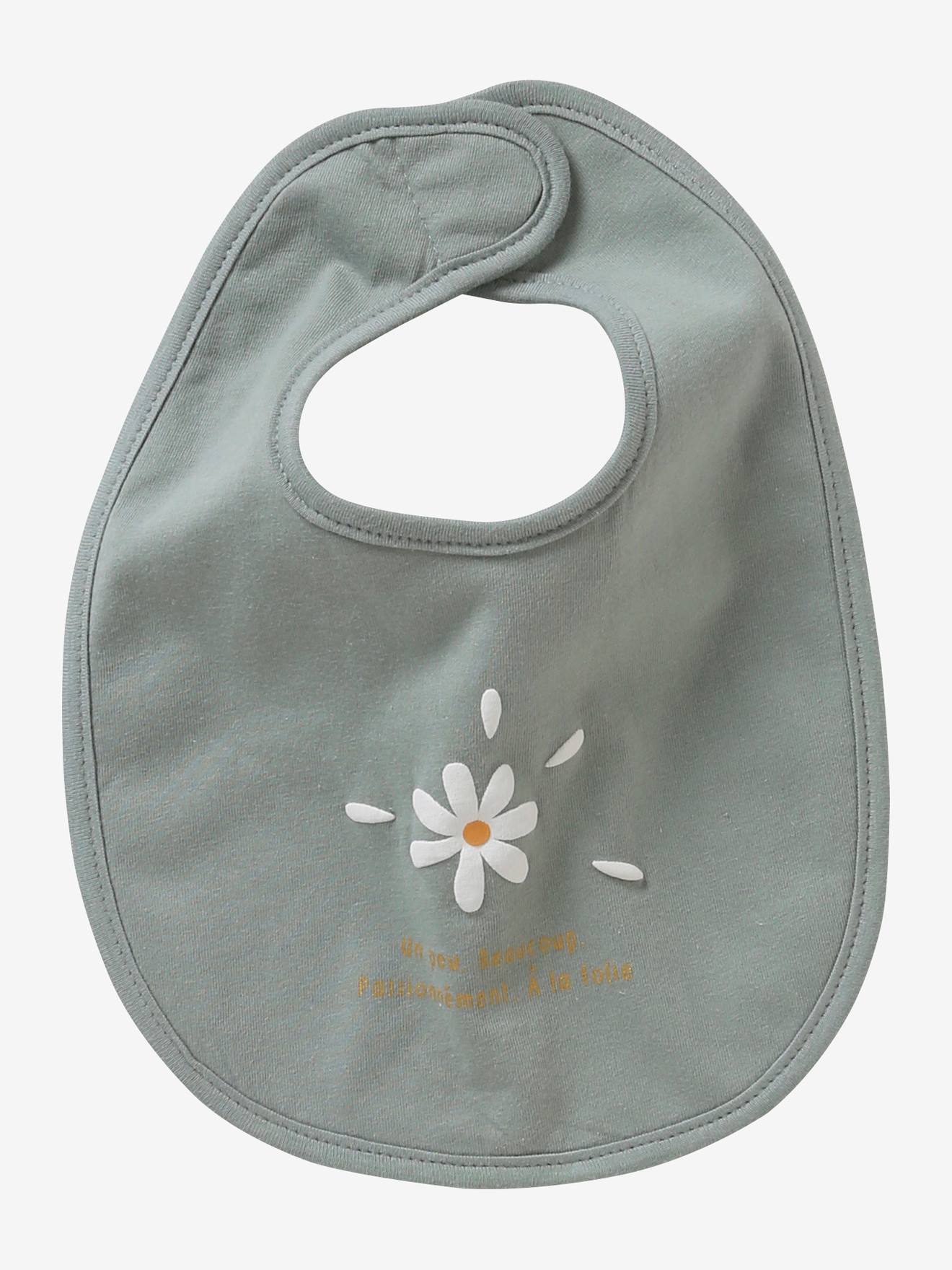 Lot de 5 bavoirs naissance lot chat rose