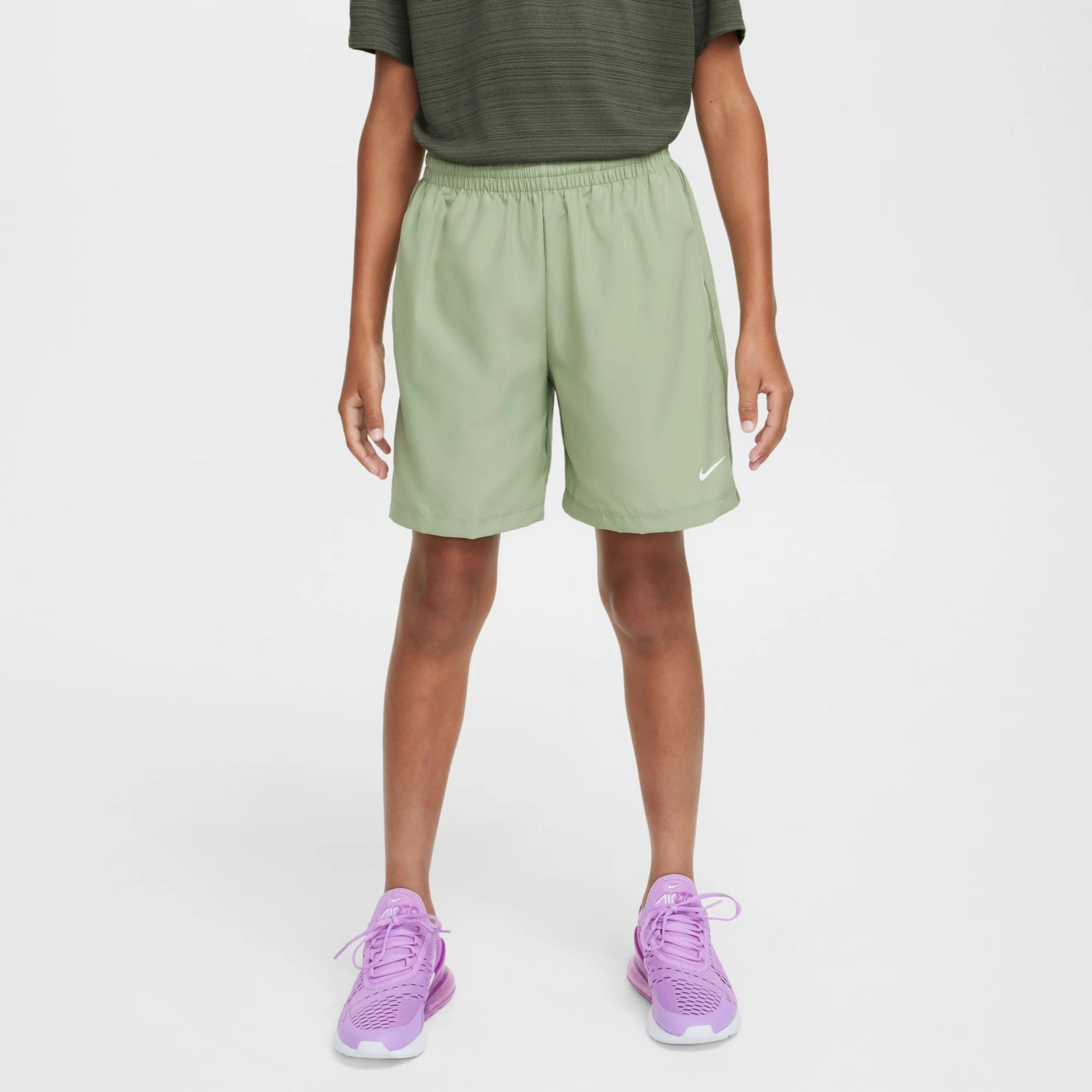 Dri-Fit Multi Woven Shorts Jungen - Oliv, Weiß