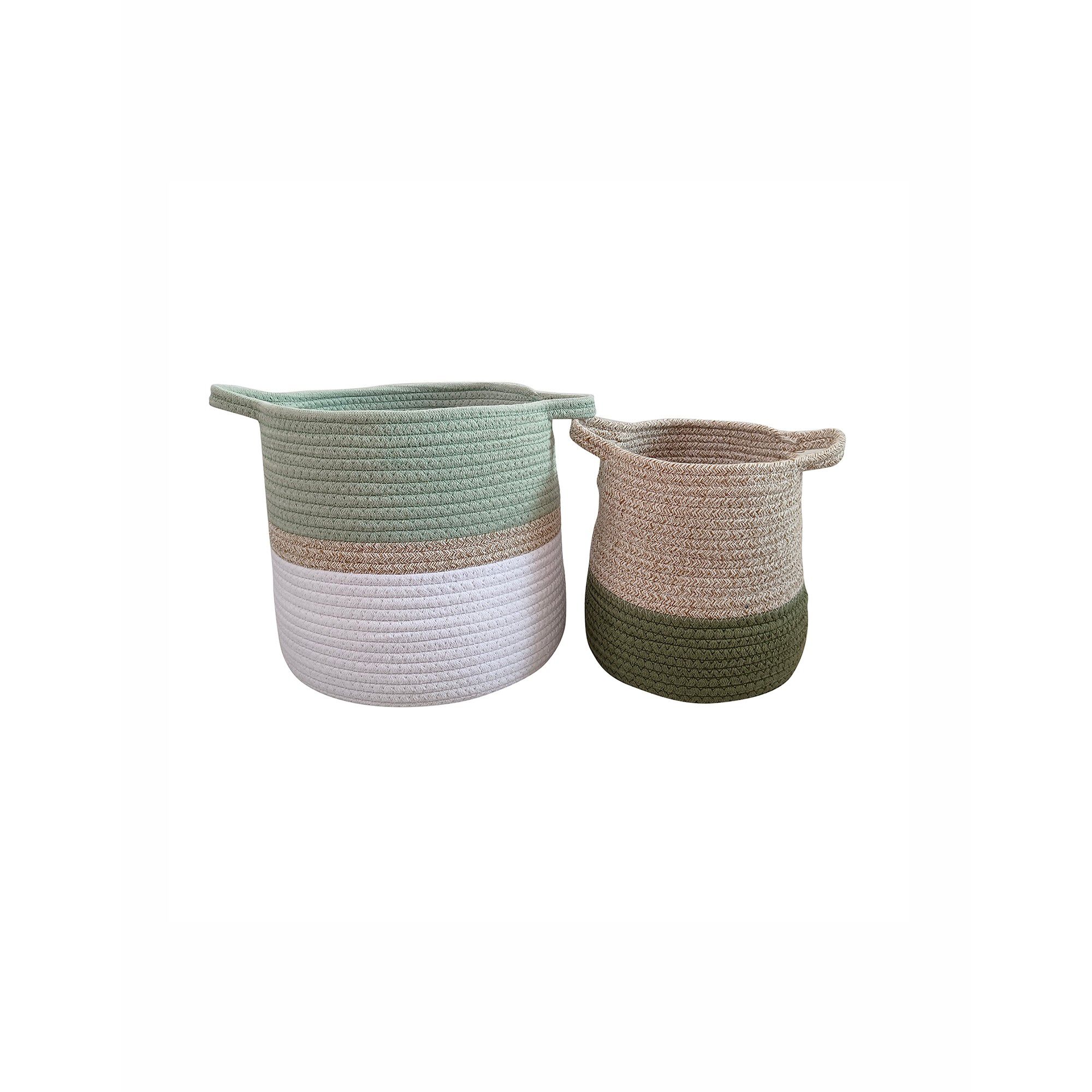 Panier rond coton déco rangement