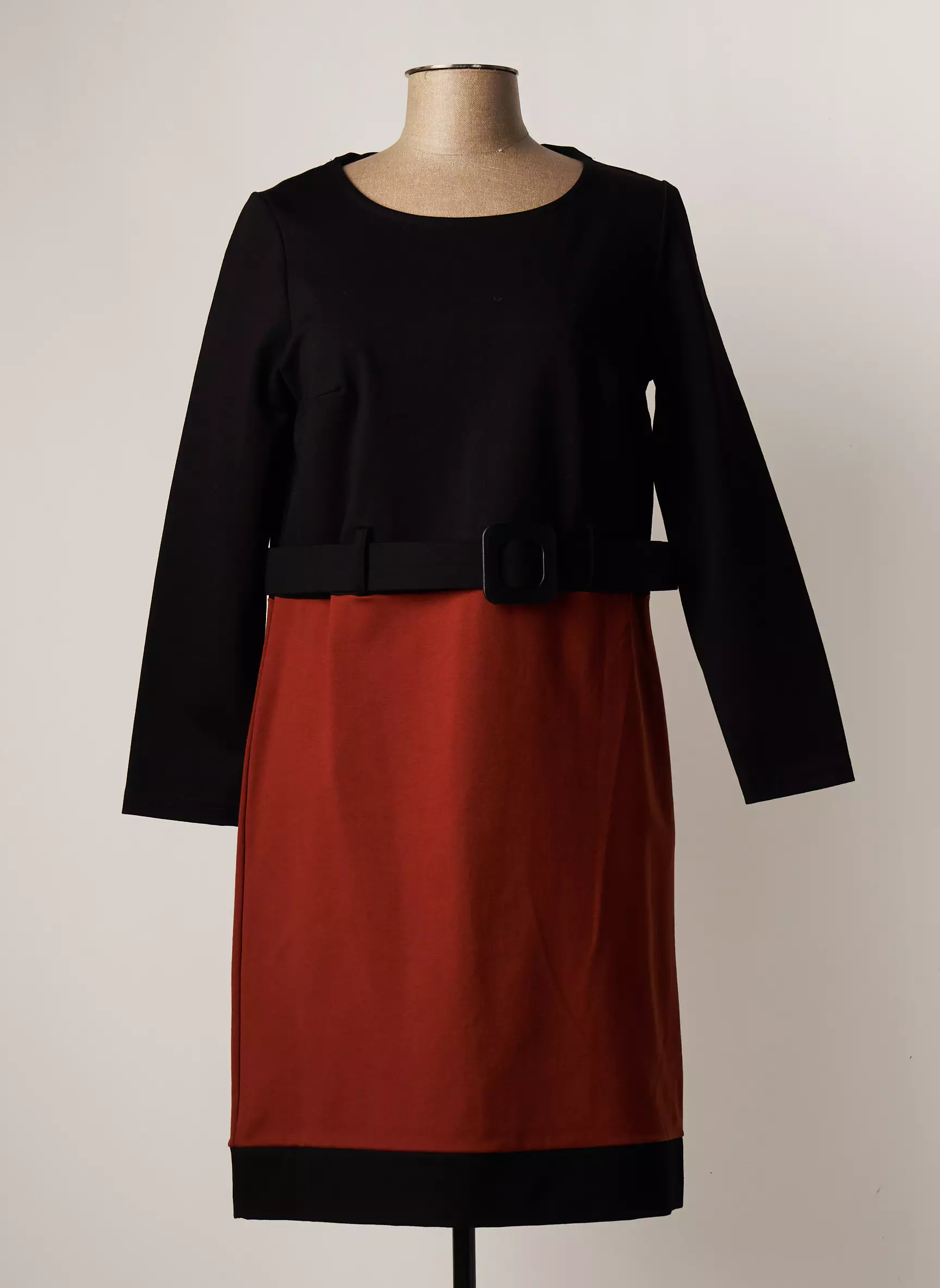 Quatre Vingt Jours Robes Mi Longues Femme couleur marron