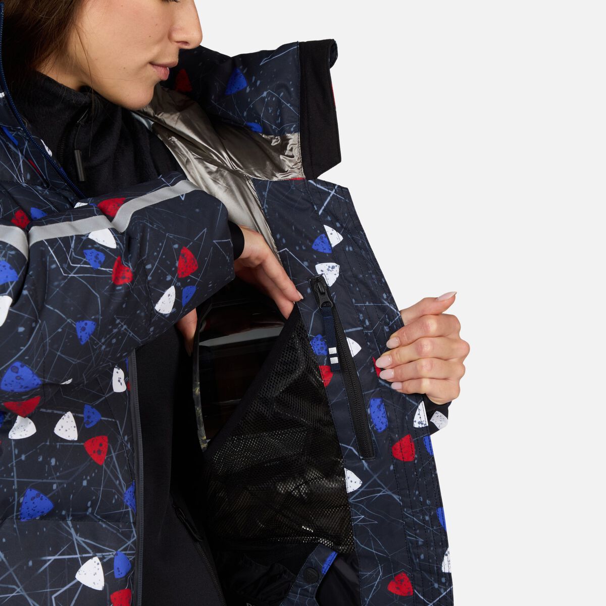 Damen-Daunenskijacke mit Print Ventina