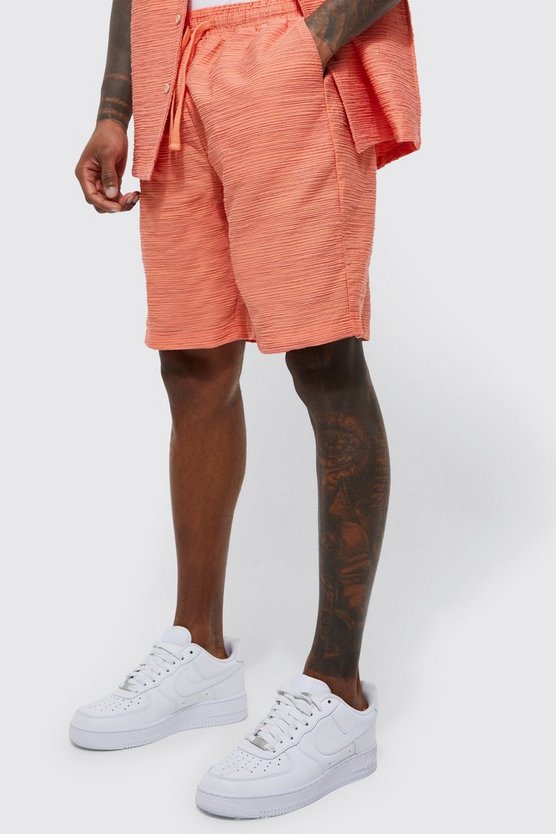 Gerippte Shorts mit elastischem Bund