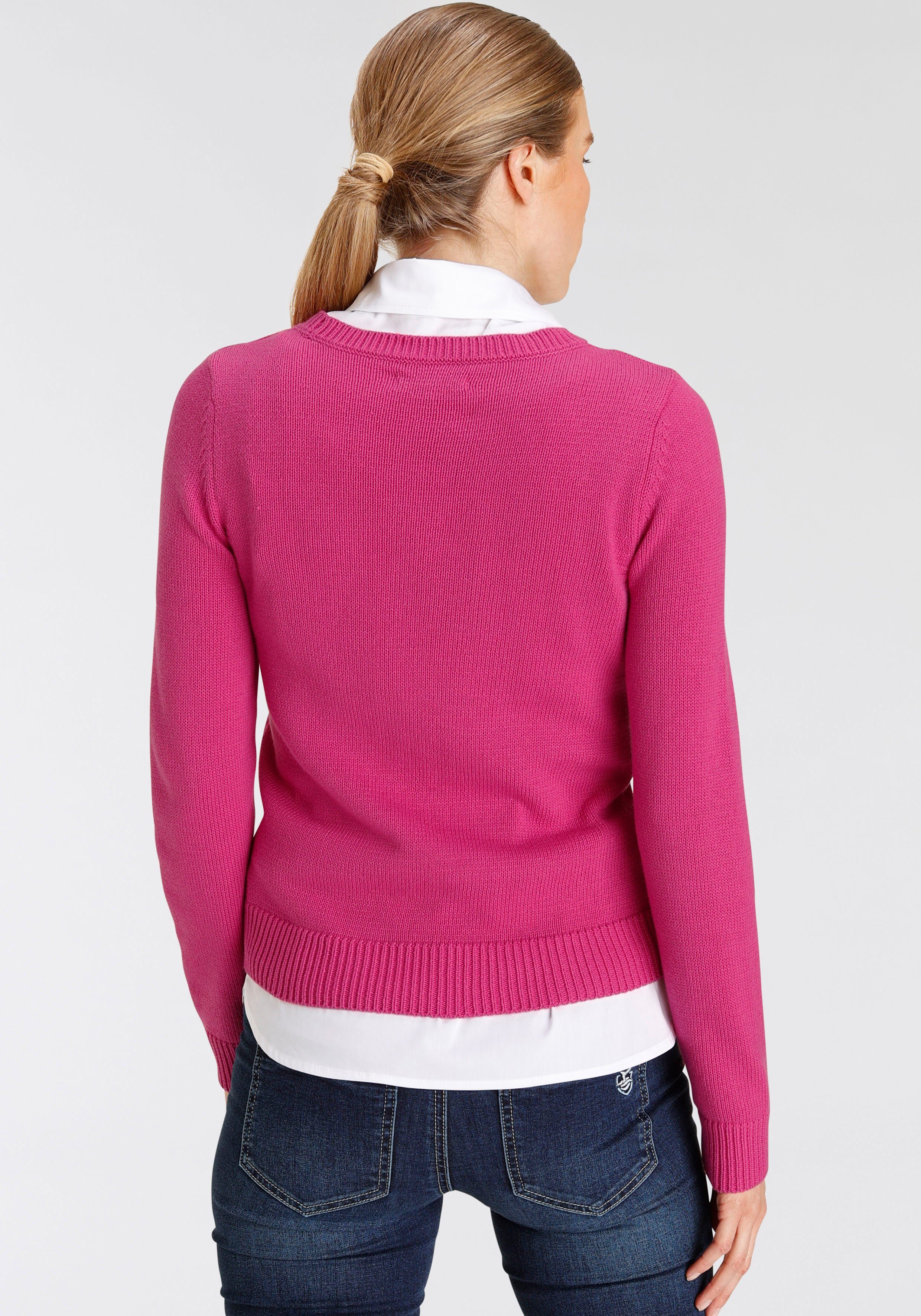 DELMAO Hemdbluse (Set, 2-tlg., Kragen + Rockteil) bestehend aus Kragen und Rockteil - NEUE MARKE!
