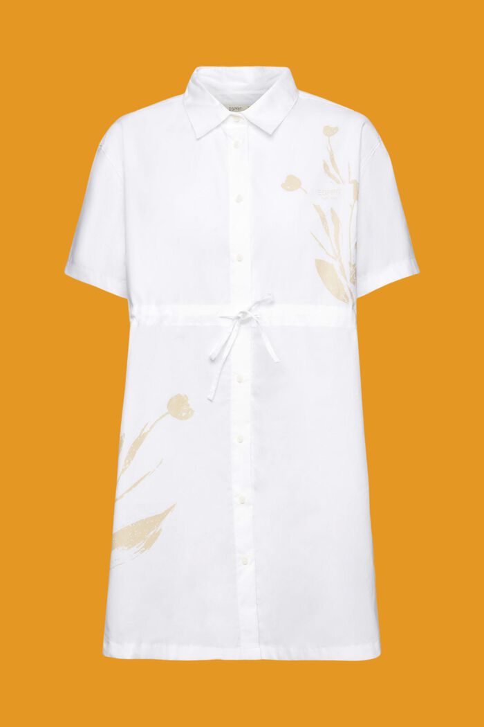 Hemdblusen-Minikleid mit Print