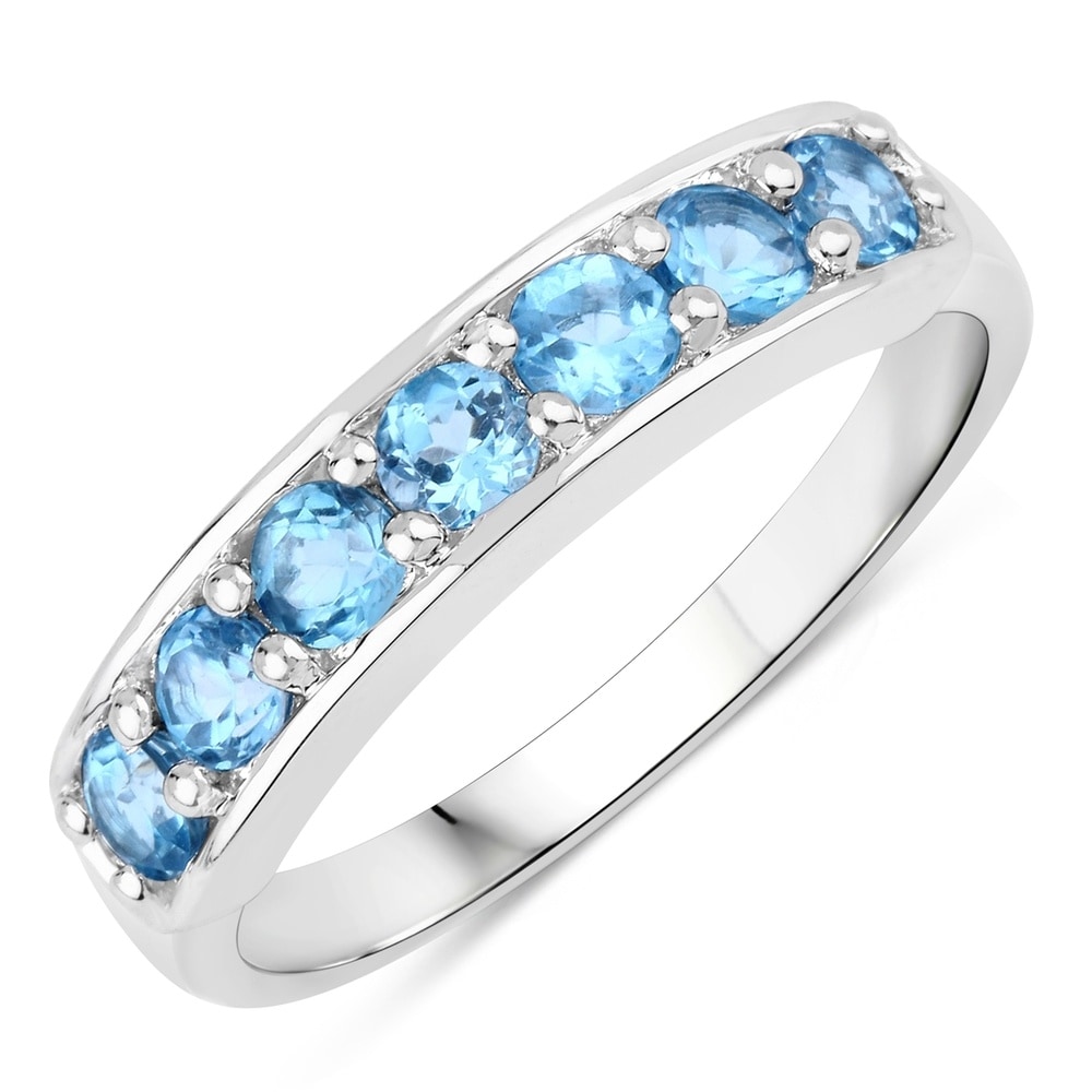 Rafaela Donata Bague Argent sterling Topaz bleu en Argent Bague