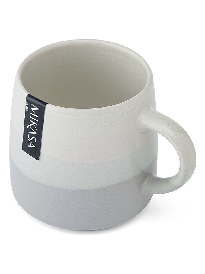 Mikasa 2er-Set: Tassen in Weiß/ Hellgrau - 390 ml günstig kaufen onesize