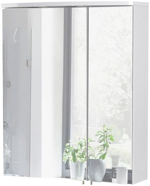 Schildmeyer Spiegelschrank Verona Breite 60 cm, 2-türig, 2 LED-Einbaustrahler, Schalter-/Steckdosenbox