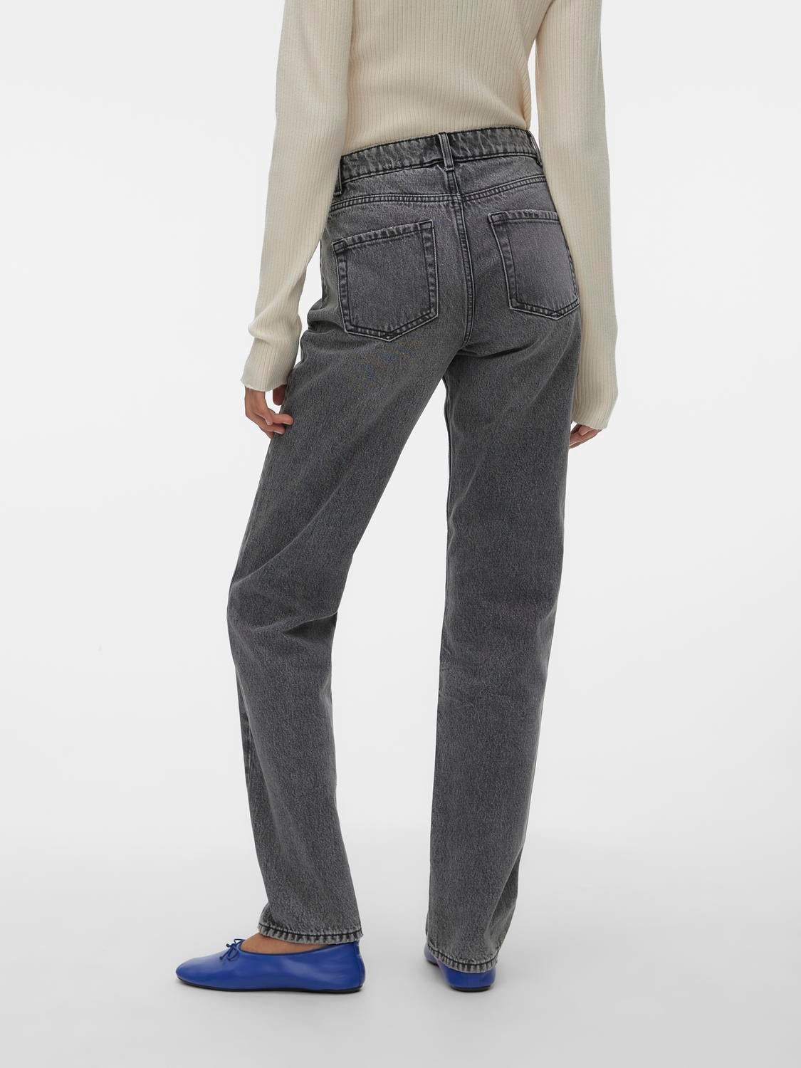 VMHAILEY Hohe Taille Gerade geschnitten Jeans