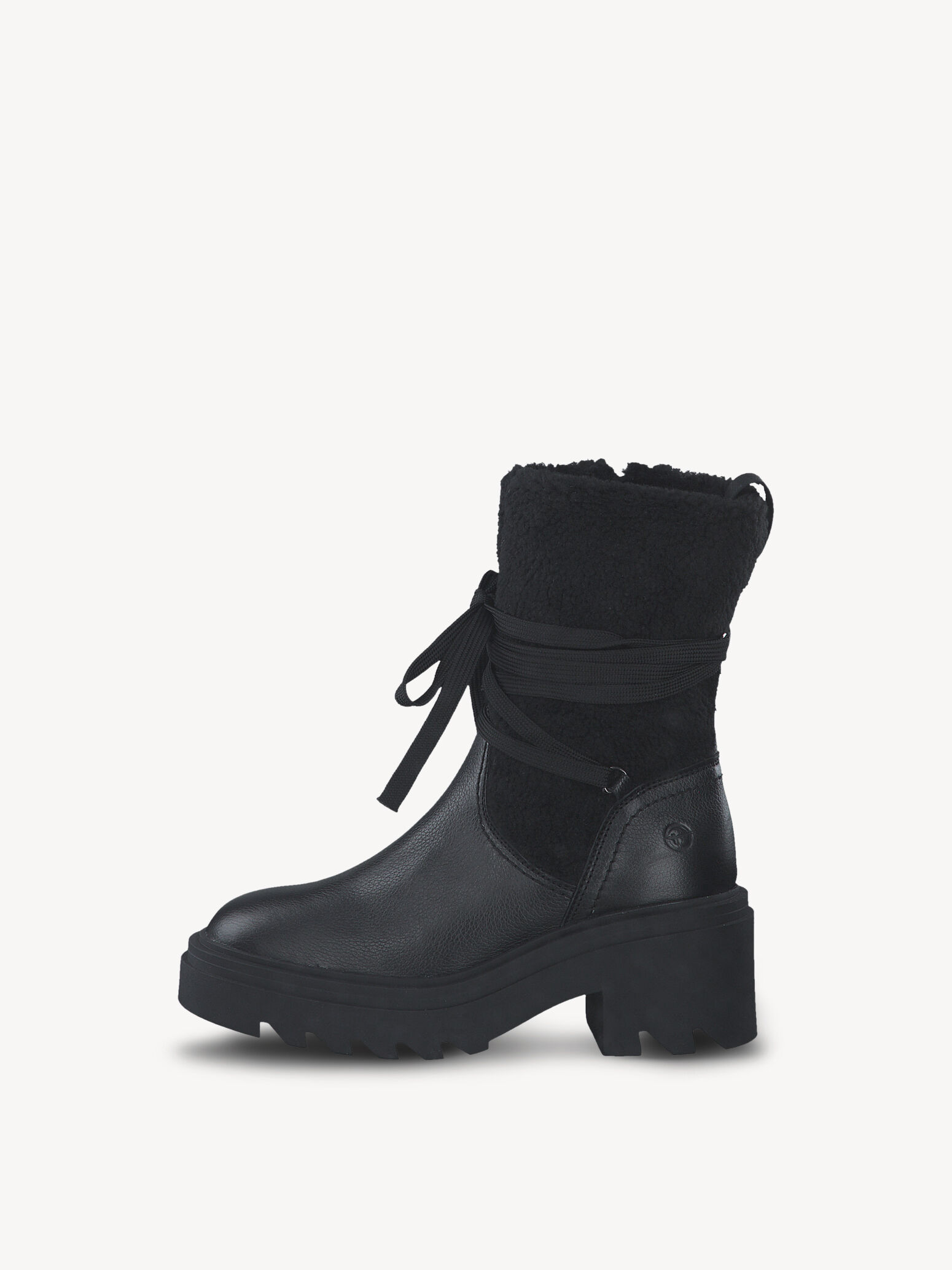 Bottine en cuir - noir doublure chaude