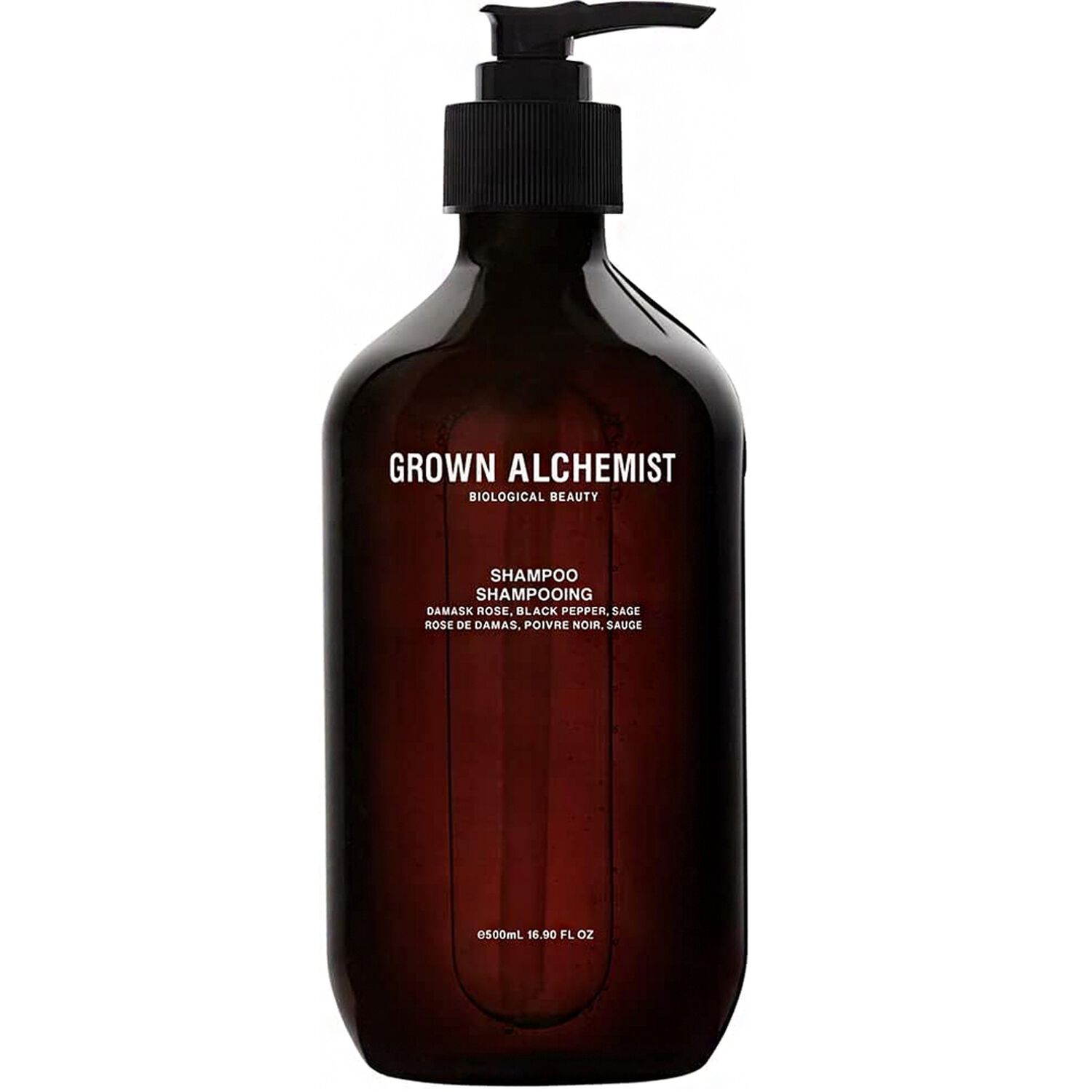 Grown Alchemist Rose de Damas, Poivre noir, Sauge Shampoing Nourrissant 500 ml