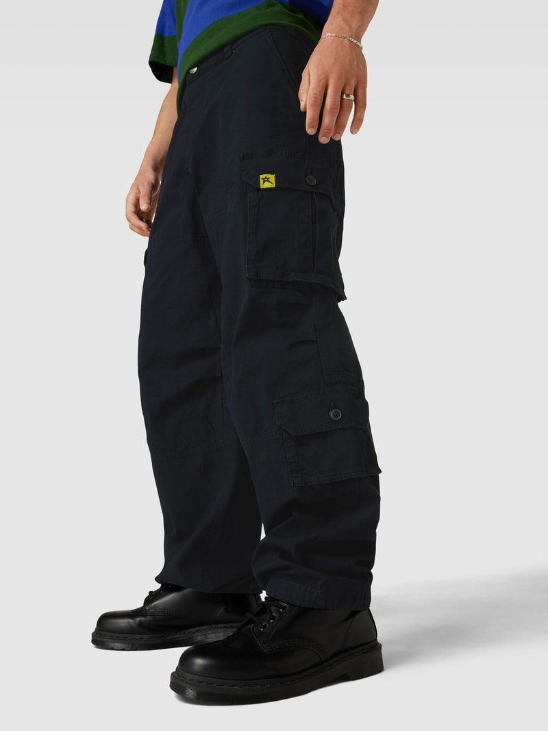 Baggy Fit Cargohose mit Label-Detail in schwarz