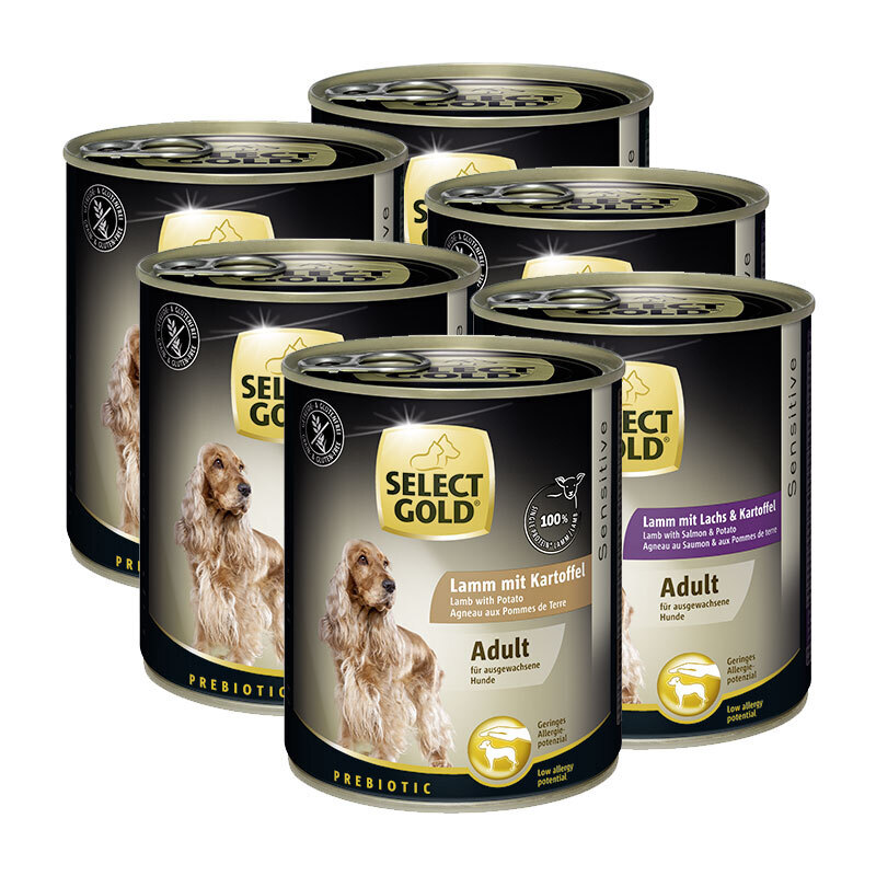 SELECT GOLD Hundenassfutter SELECT GOLD Sensitive Adult Mixpaket 6x800g Mixpaket 2