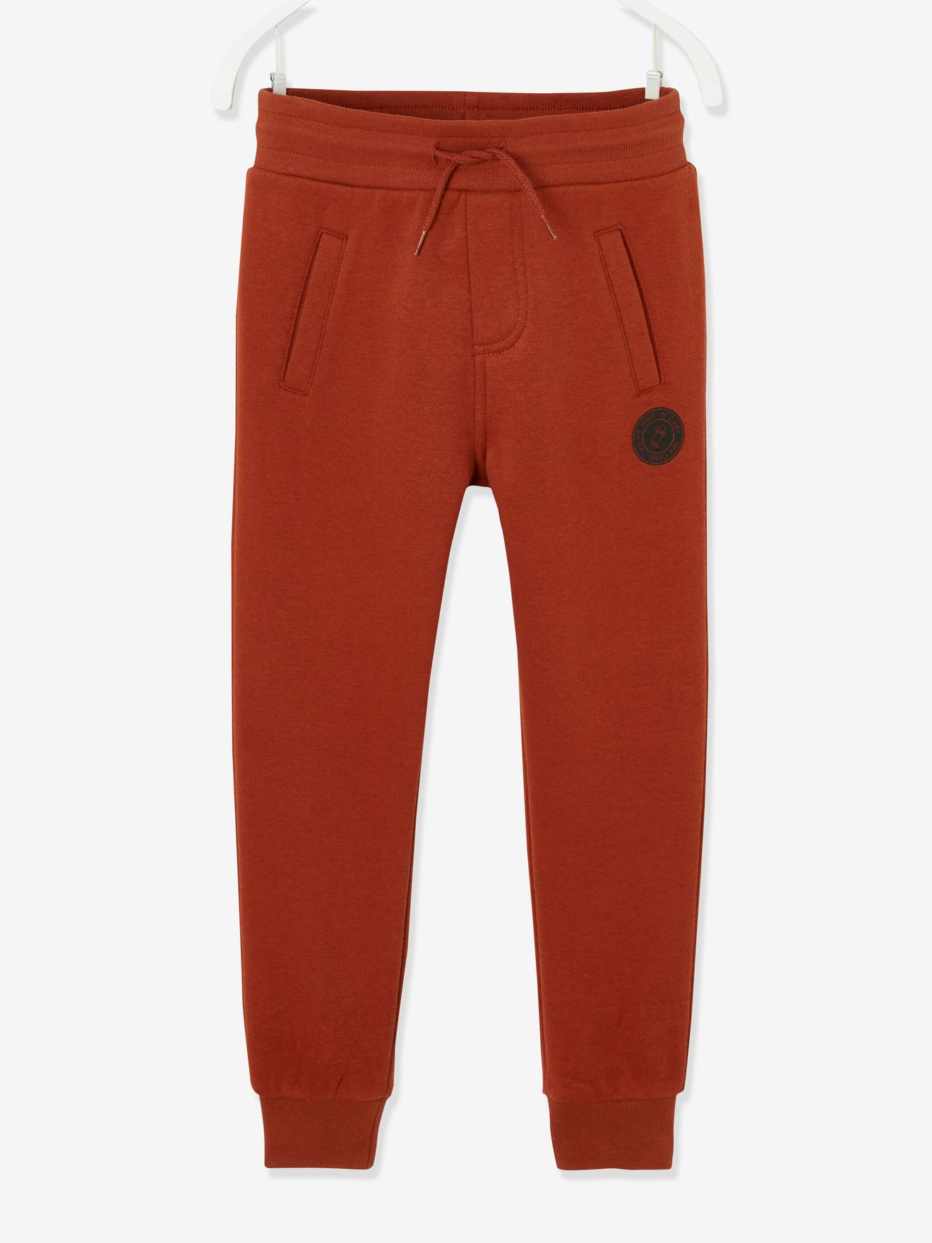 Pantalon de sport Basics garçon en molleton noisette