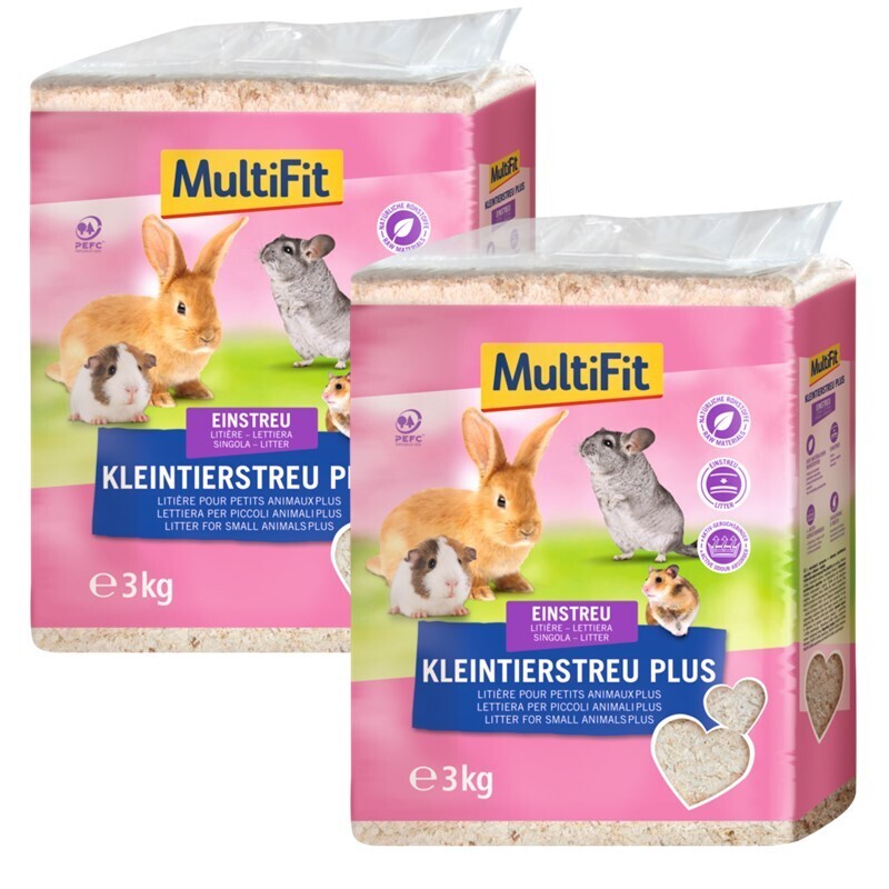 MultiFit Streu & Stroh MultiFit Kleintierstreu Plus 2x3 kg