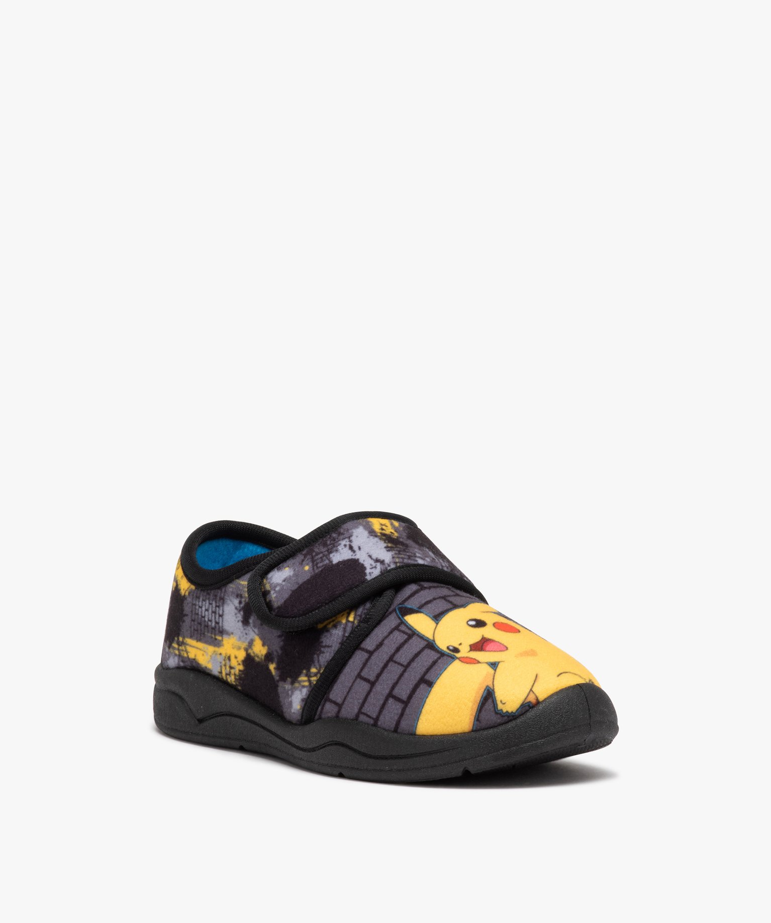 Chaussons Garçon imprimés Pikachu à bande scratch - Pokemon gris | GEMO