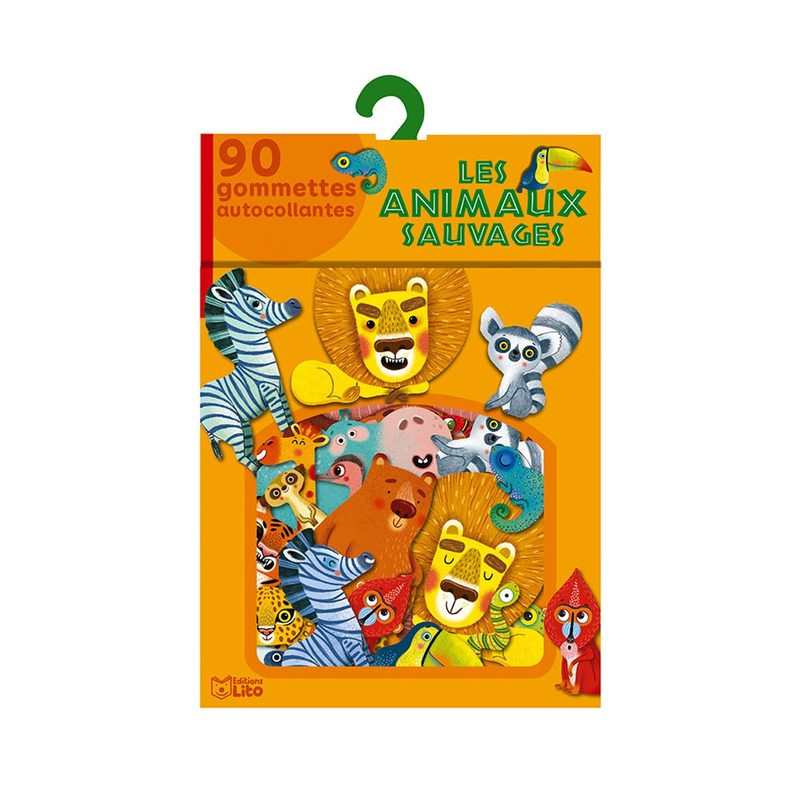 80 gommettes les animaux sauvages - Lito