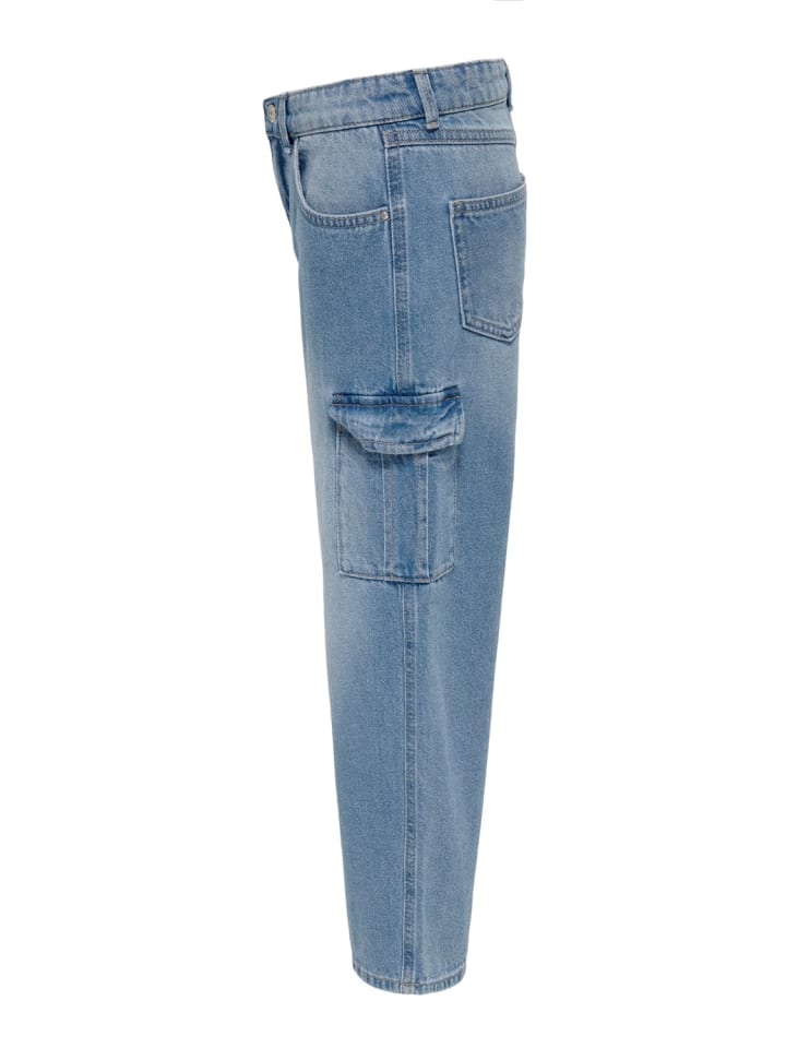KIDS ONLY Cargo-Jeans KOGHARMONY in light blue denim günstig kaufen