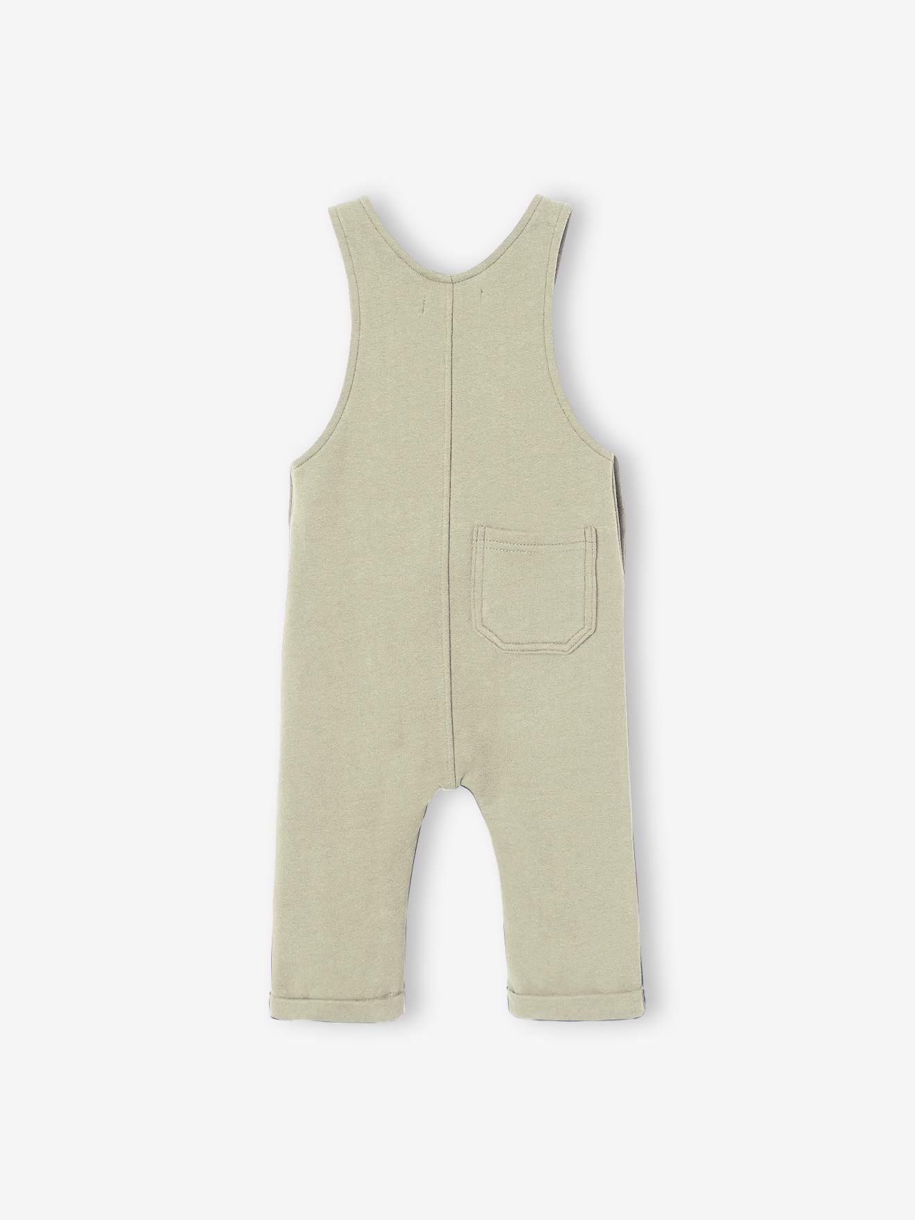 Vertbaudet Jungen Baby Latzhose aus Sweatware Oeko-Tex - dunkelgrau meliert