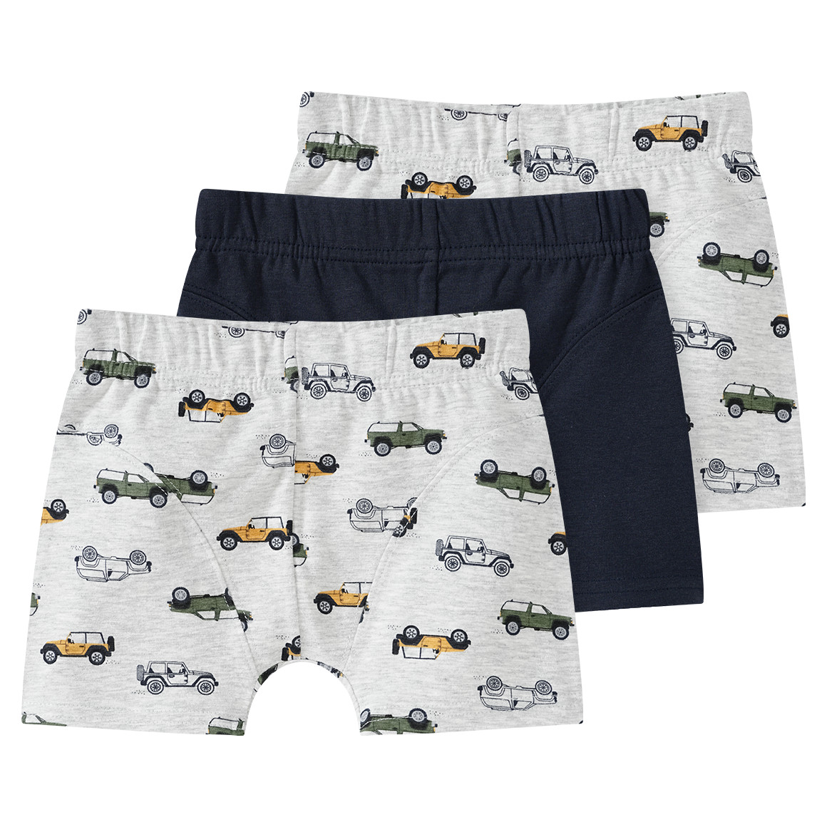 3 Jungen Boxer mit Fahrzeuge-Allover