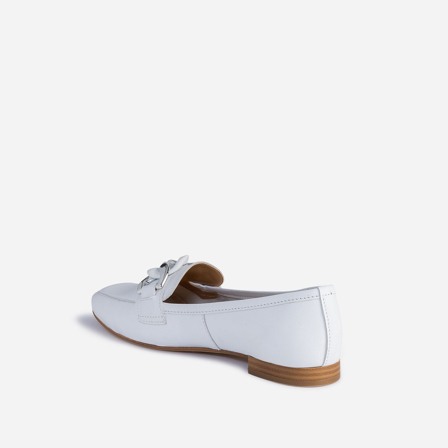 Mocassin blanc éco-conçu en cuir