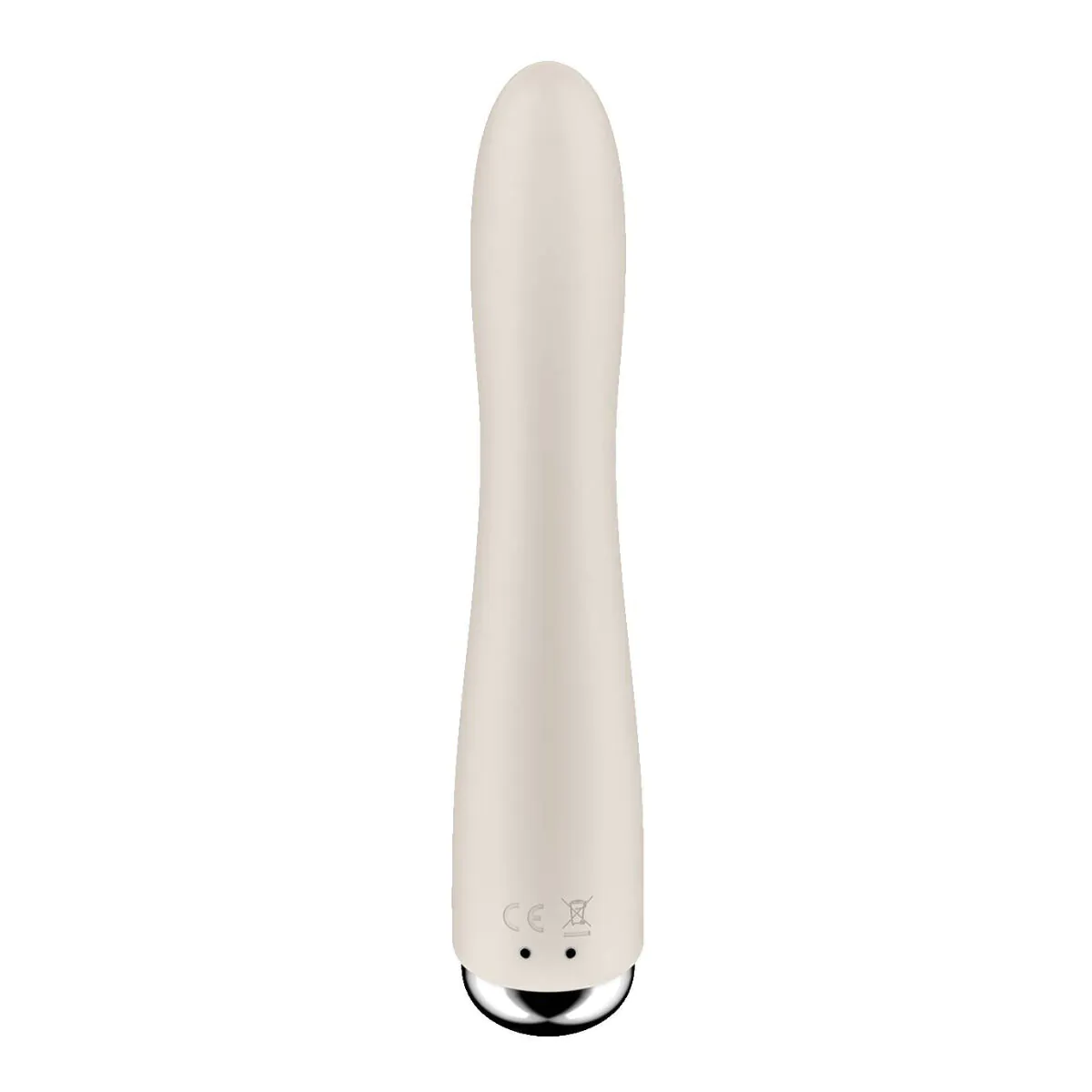 „Satisfyer Spinning Vibe 1 Beige“ – intymios erdvės masažuoklis (1 vnt.).