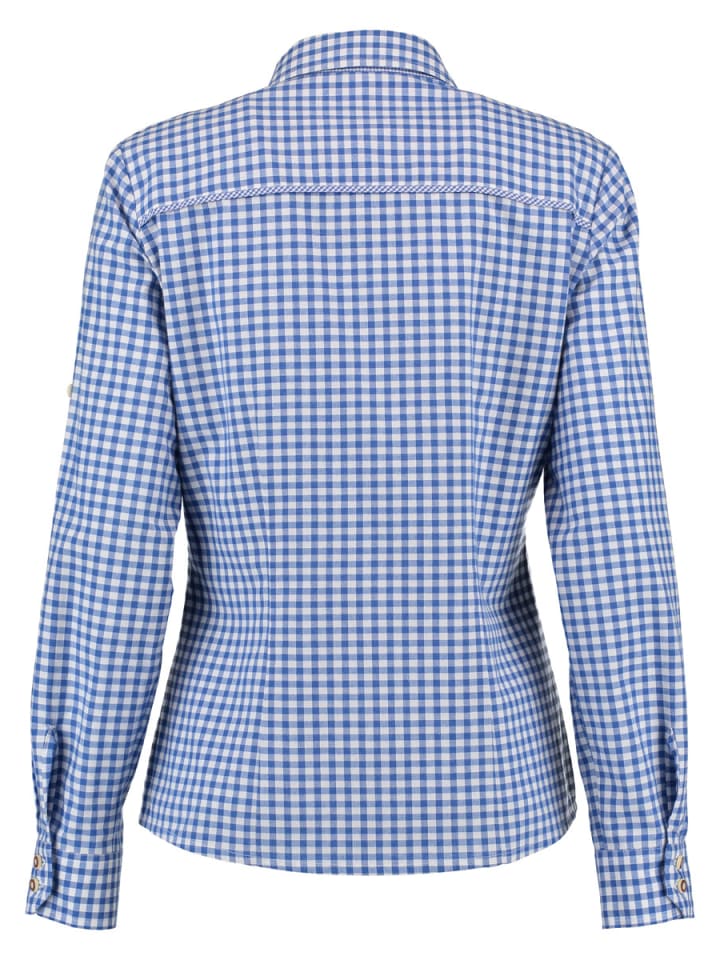 OS-Trachten Trachtenbluse Flosa in mittelblau günstig kaufen