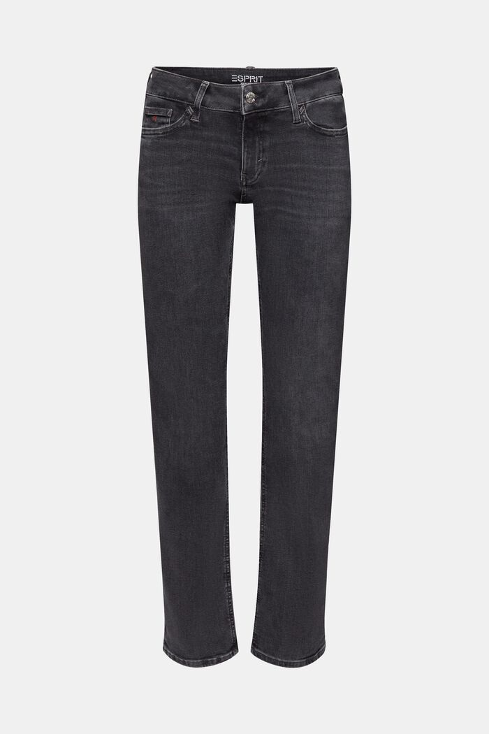 Jeans mit geradem Bein und mittlerer Bundhöhe